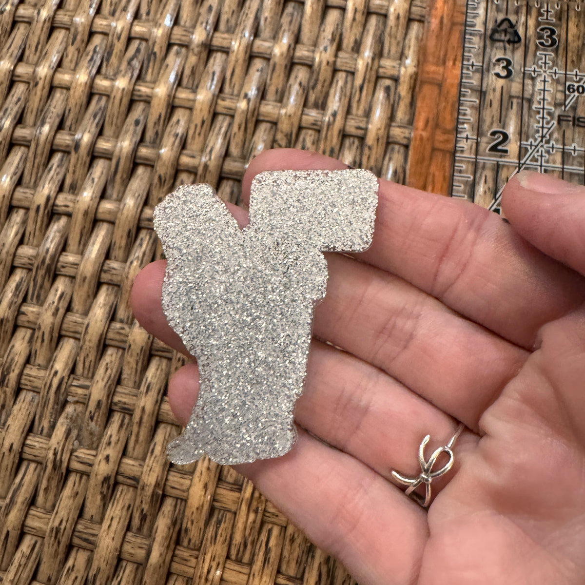 Acrylic Flatback Craft Embellishment - Im so Happy Dog