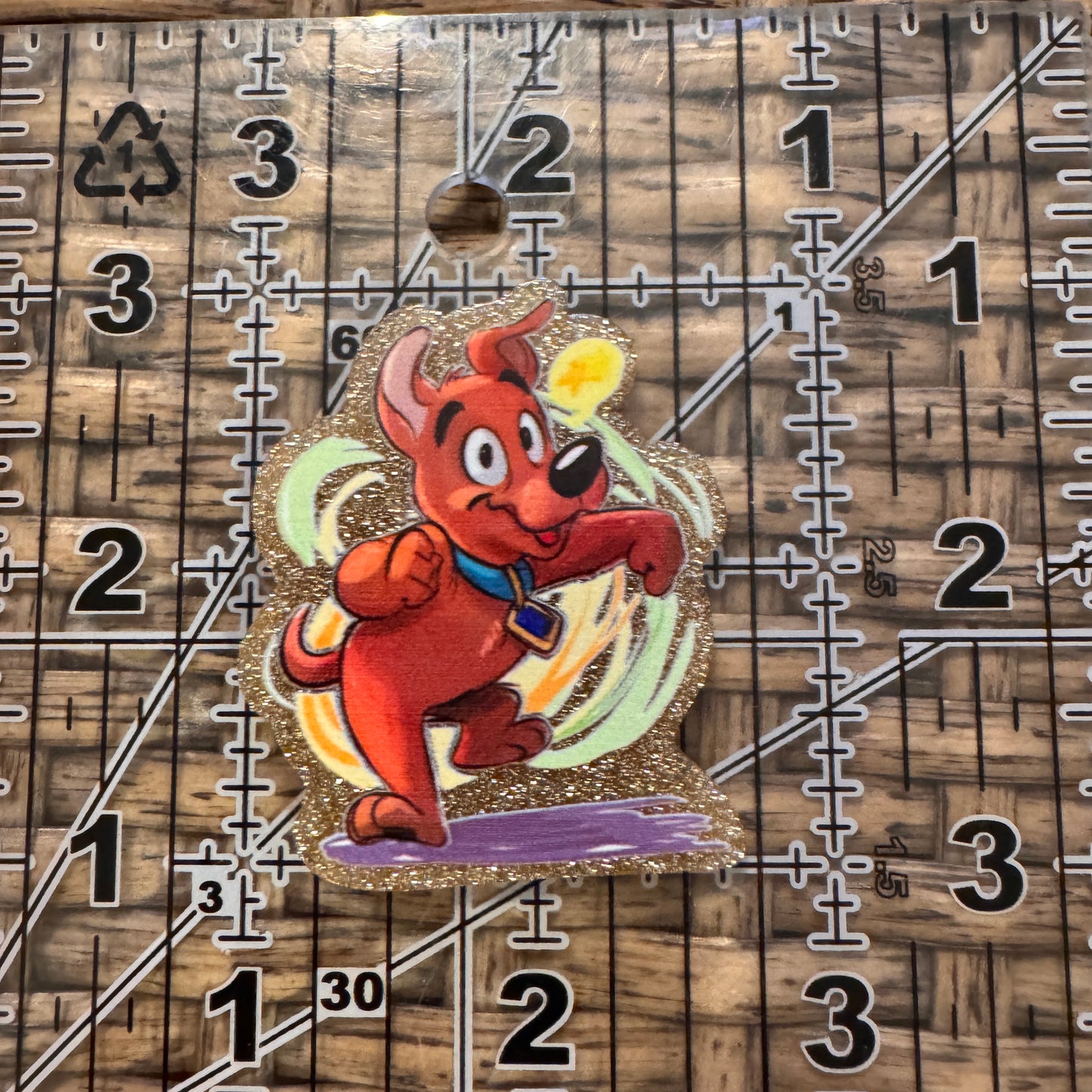 Scrappy Doo Acrylic Flatback, Planar, Cabochon, Single Pc.