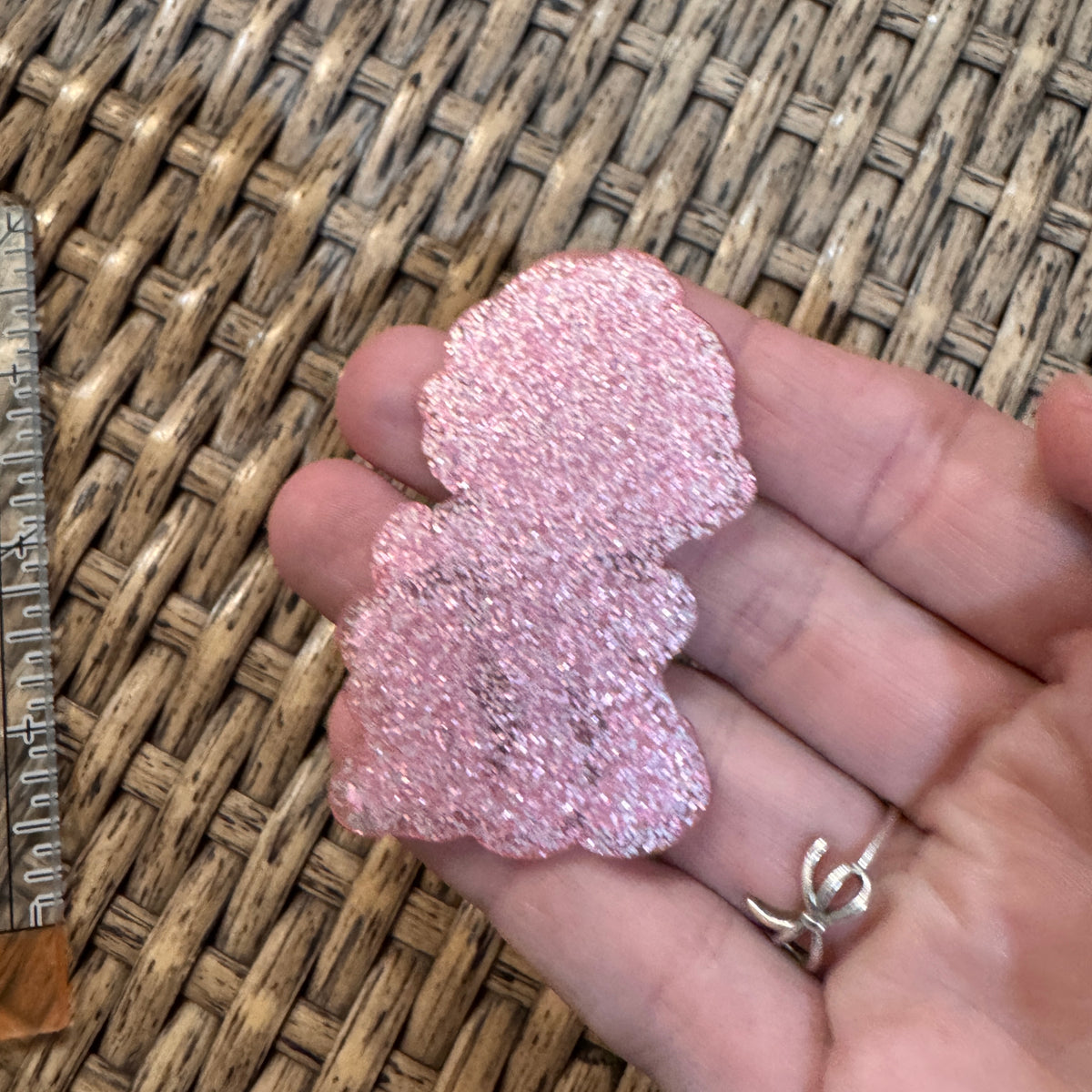 Acrylic Flatback Craft Embellishment - Strawberry SHortcake Wearing Raiders football team outfit
