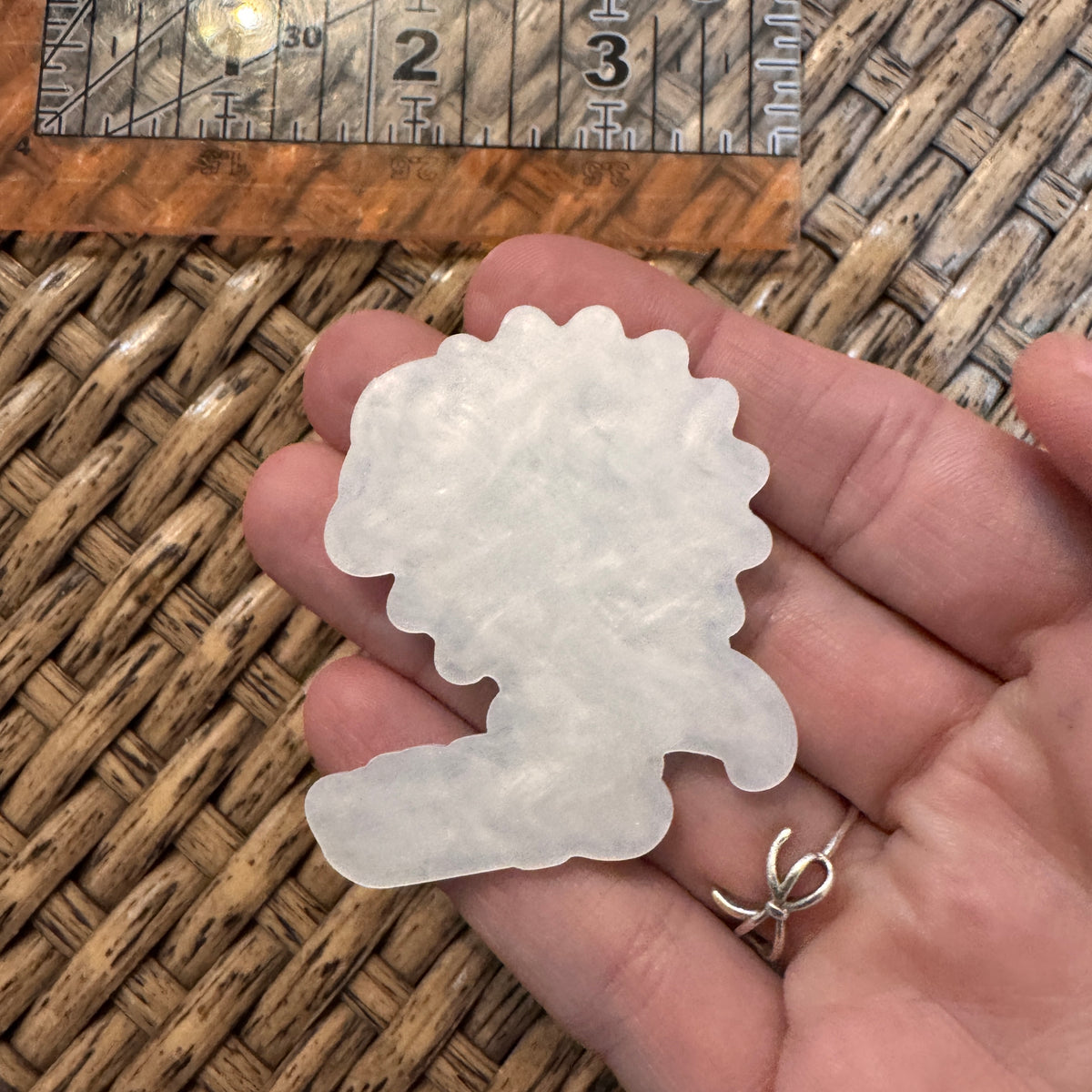 Acrylic Flatback Craft Embellishment - Football Dolphins