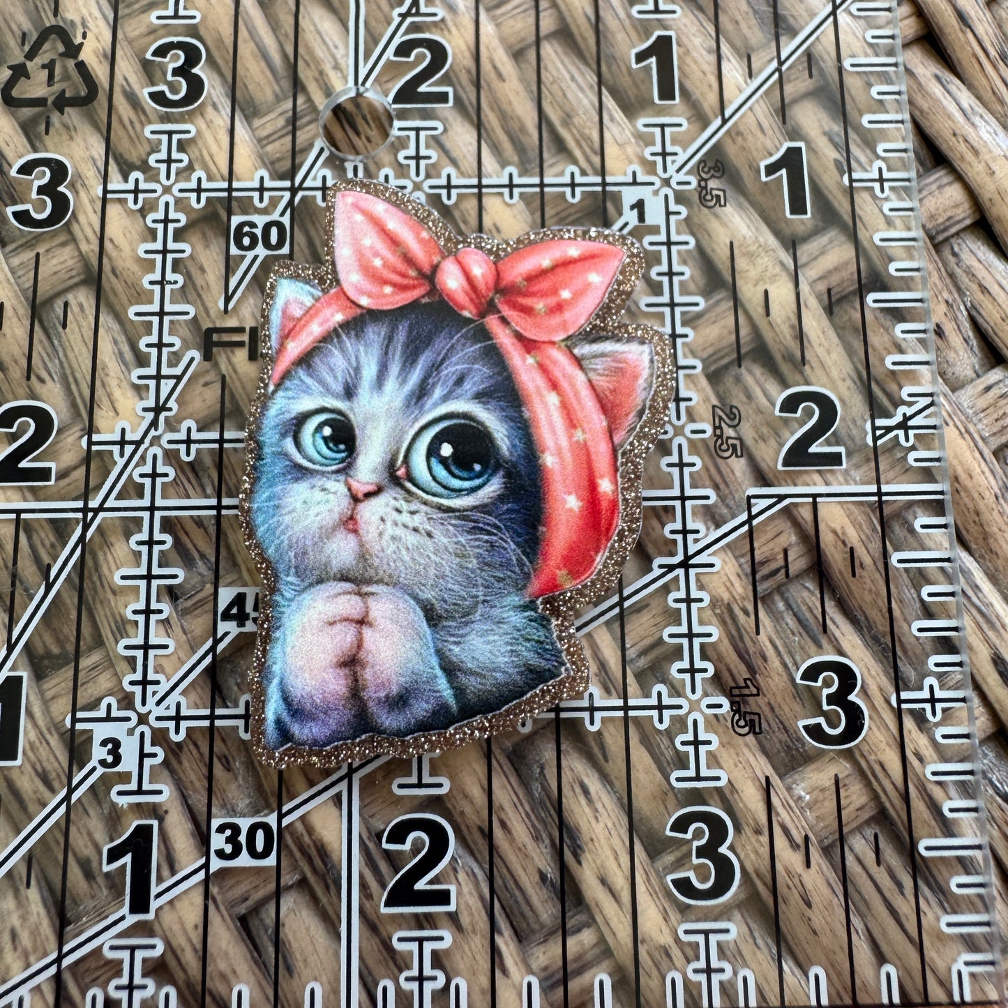 Cute Cat Flatback, Planar, Cabochon, Single Pc
