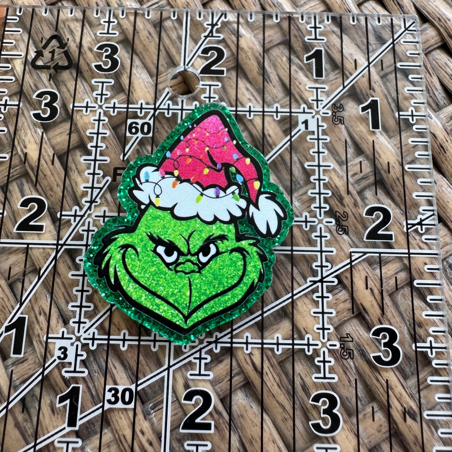 Pink Grinch Hat with Lights, Christmas, Flatback, Planar, Cabochon, Single Pc