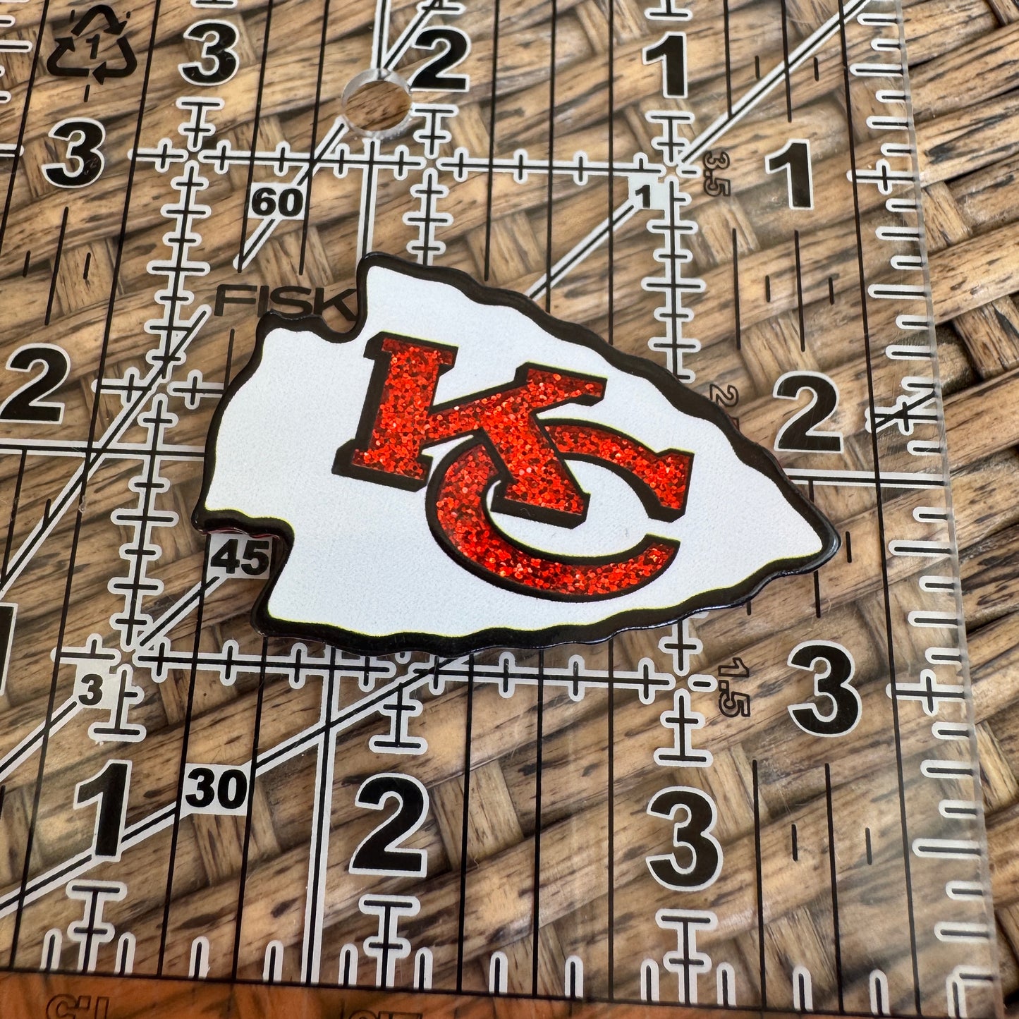 Arrowhead Kc Chiefs, Football, Planar, Cabochon, Single Pc.