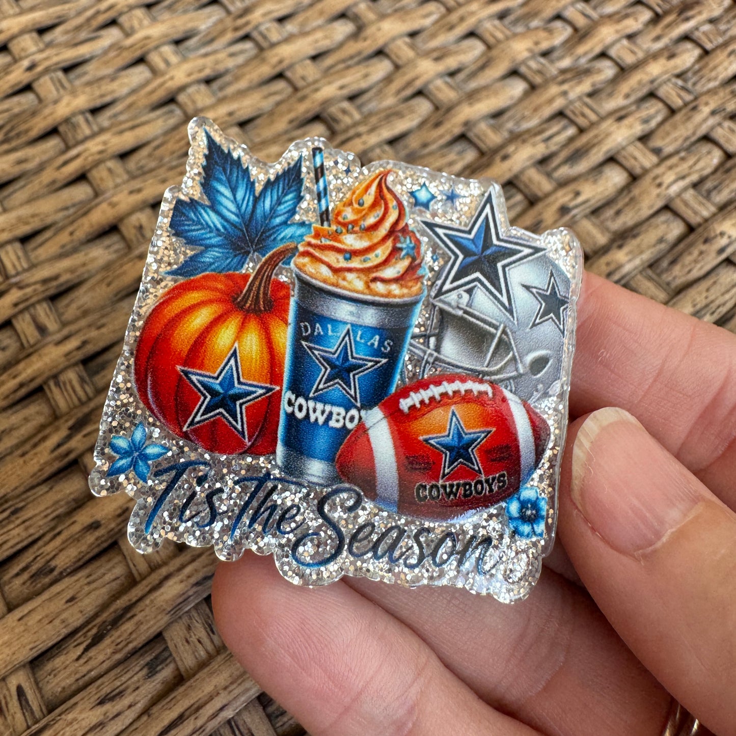 Fall Dallas Cowboys, Football, Planar, Cabochon, Single Pc.