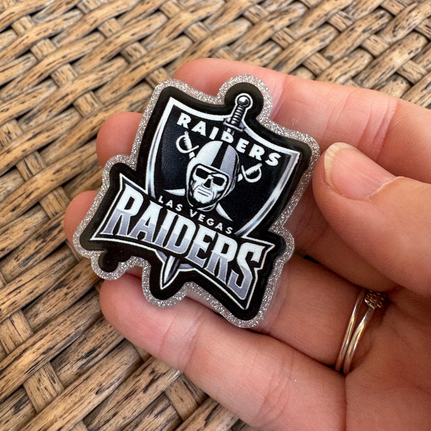 Raiders, Football, Planar, Cabochon, Single Pc.