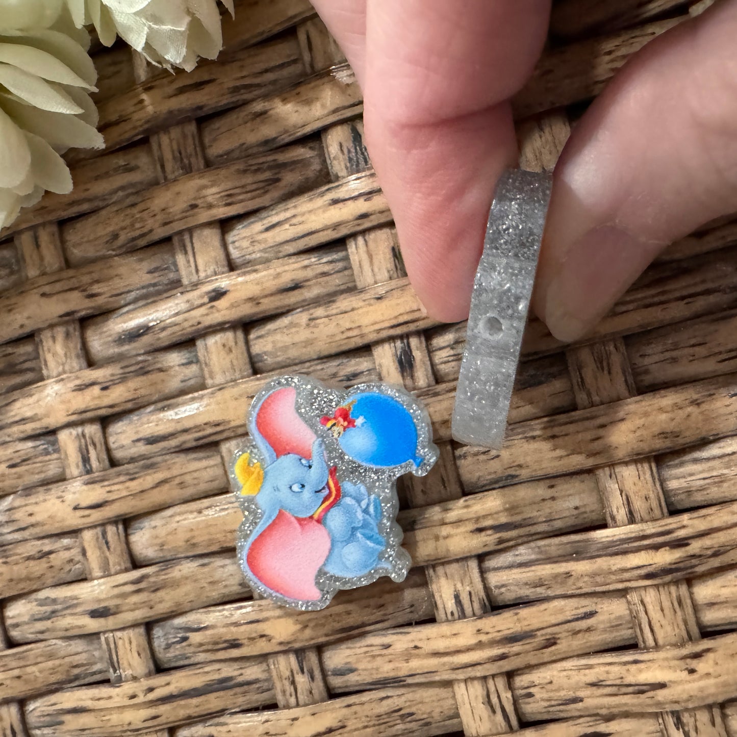 Small Acrylic Focal Bead Set of Two – Double-Sided Image for Beadable Pens, Badge Reels, Keychains, Jewelry, Junk Cases