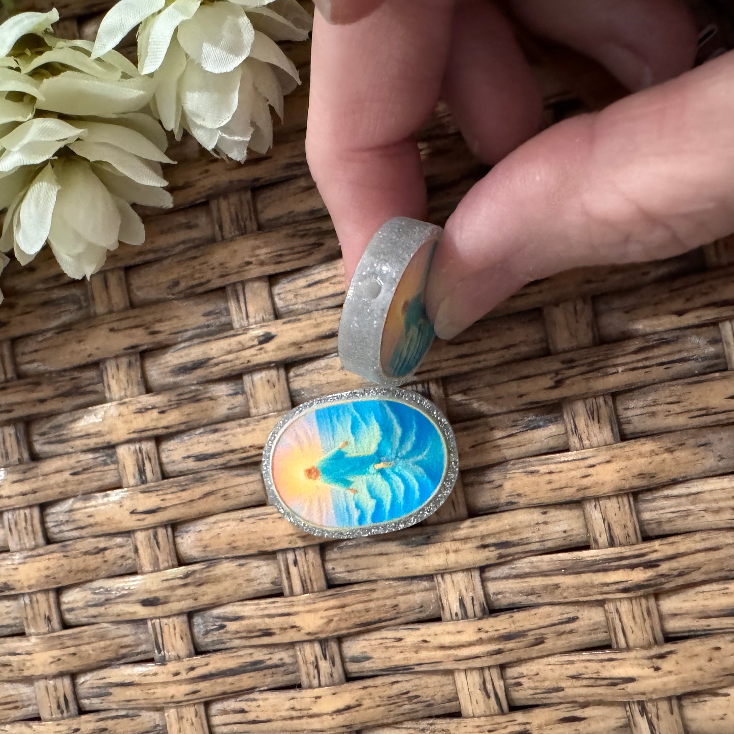 Small Acrylic Focal Bead Set of Two – Double-Sided Image for Beadable Pens, Badge Reels, Keychains, Jewelry, Junk Cases