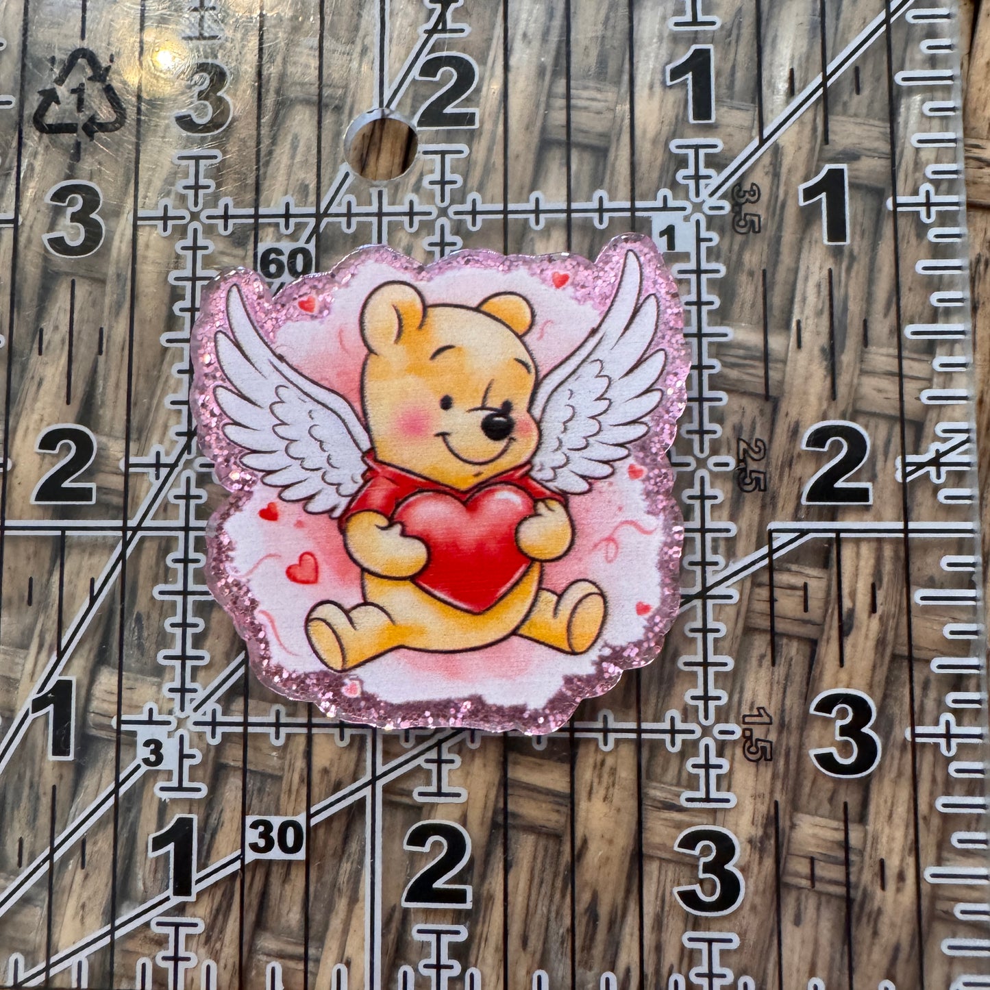 Pooh Bear Flatback, Planar, Cabochon, Single Pc