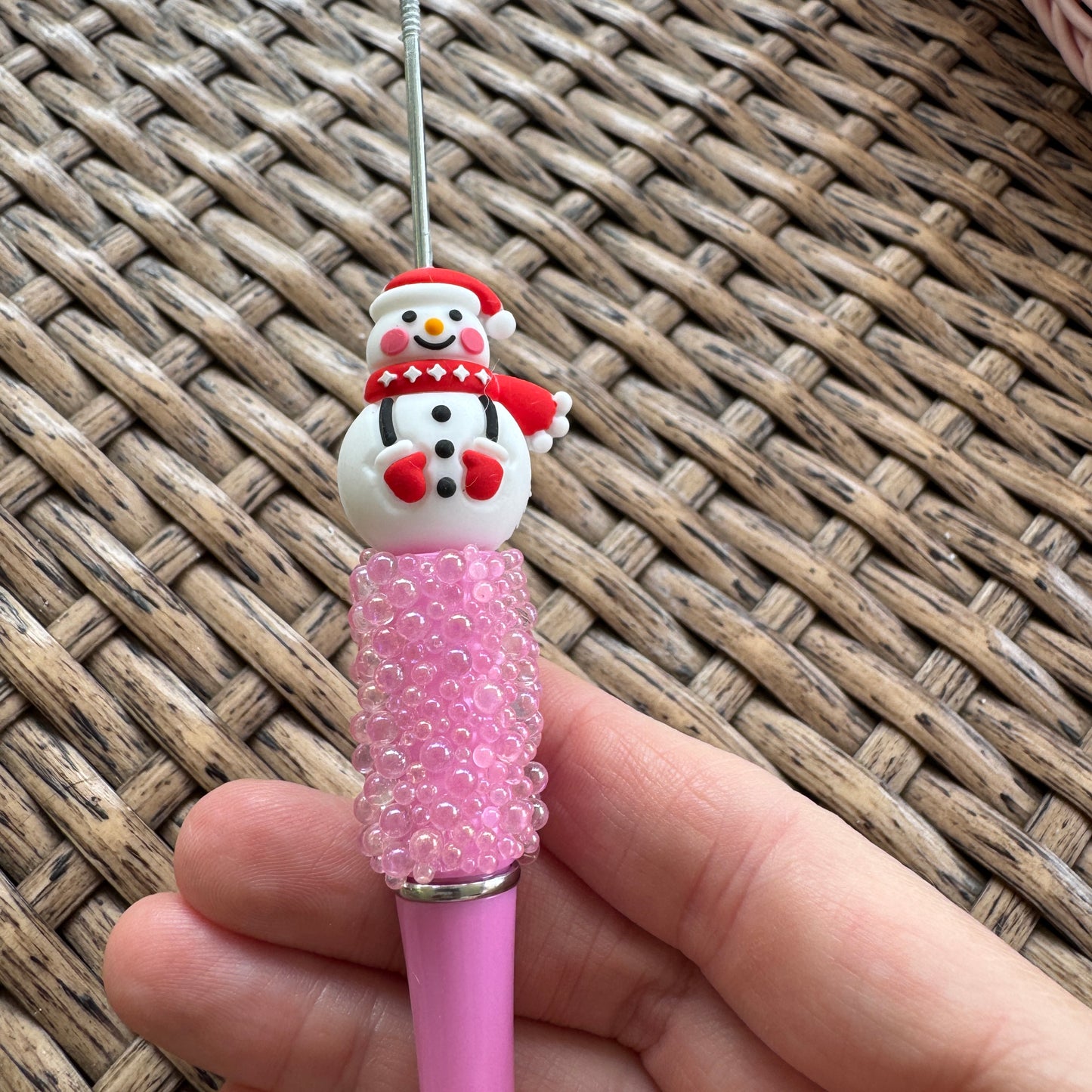 Flocal Bead Silicone Snowman 3D