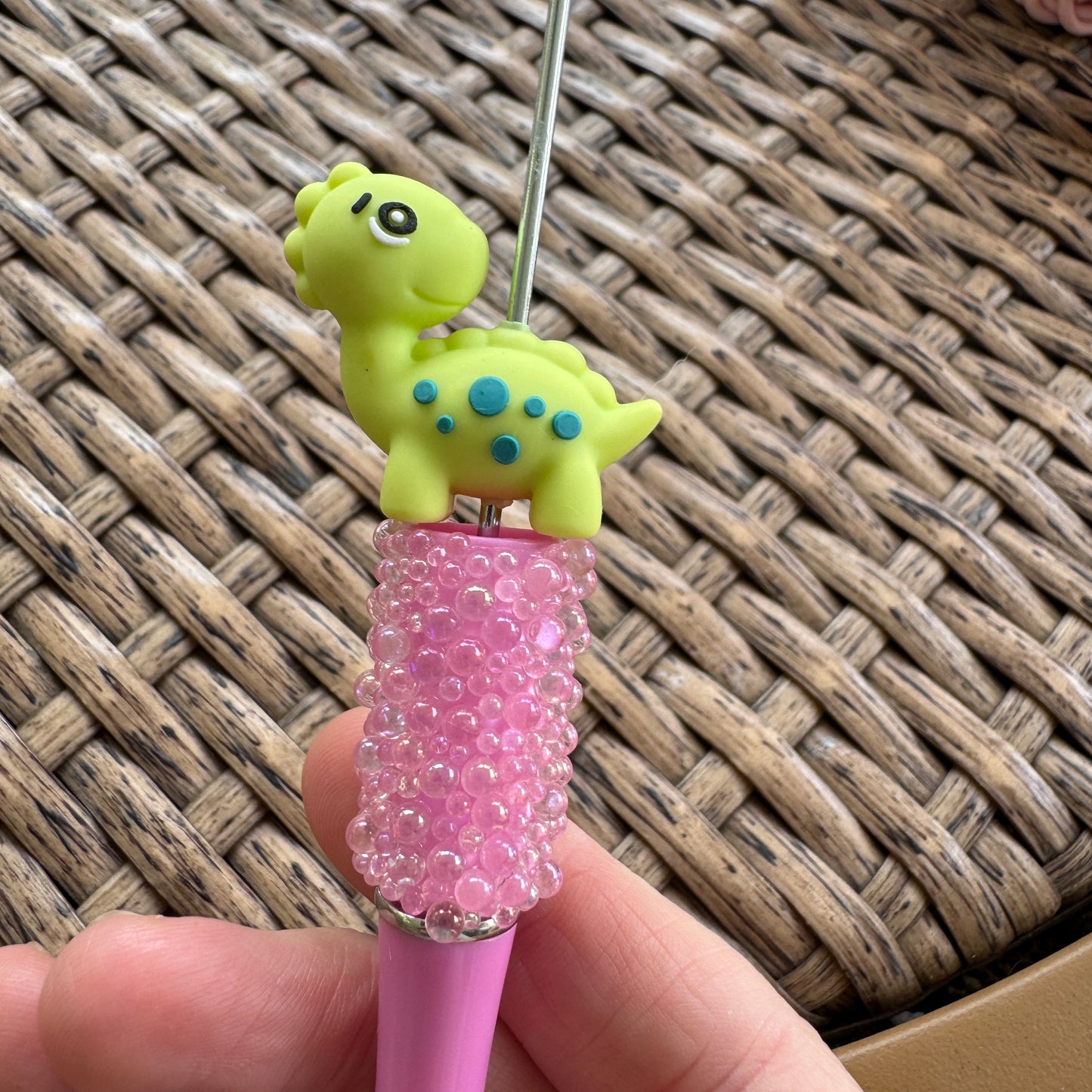 Silicone Flocal Bead Dino 3D