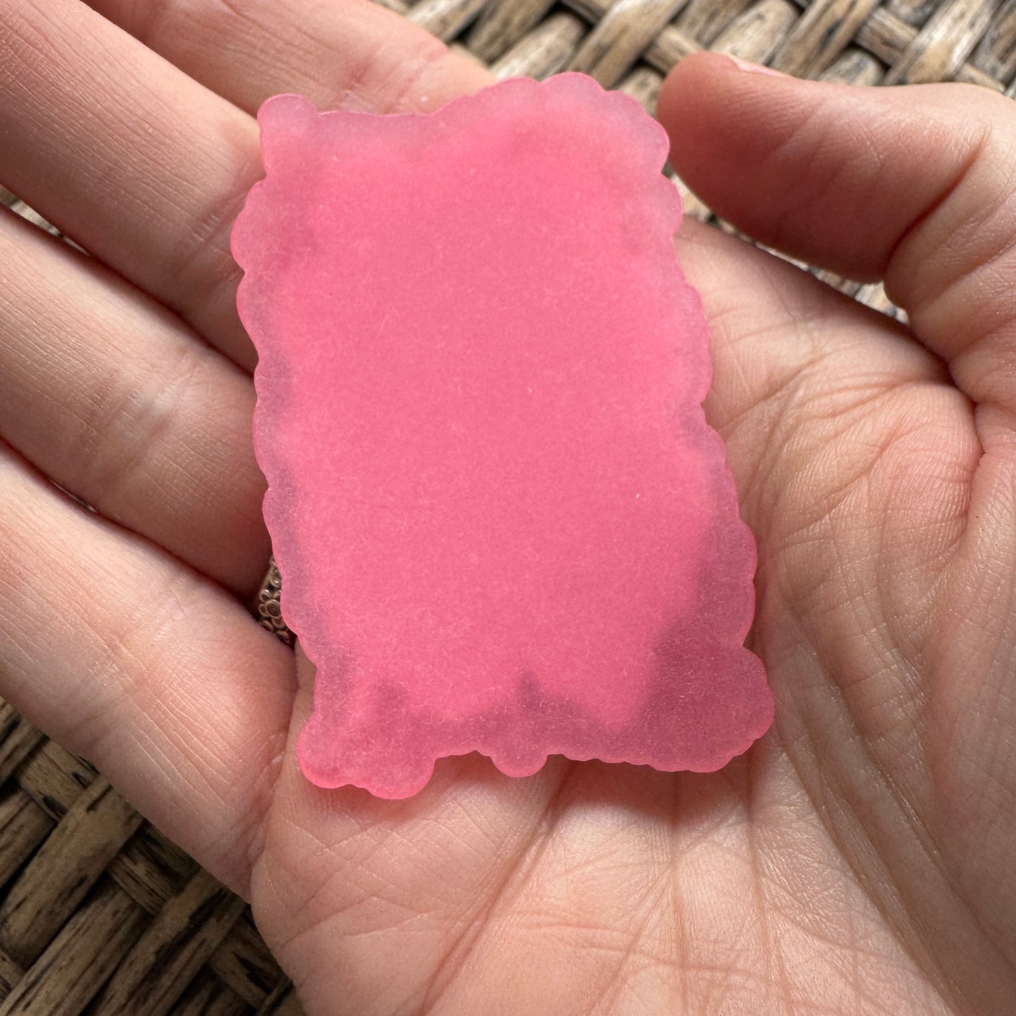 Acrylic Fatback, Planar, Cabochon, Craft Supply - Christian She is Clothed In Strength