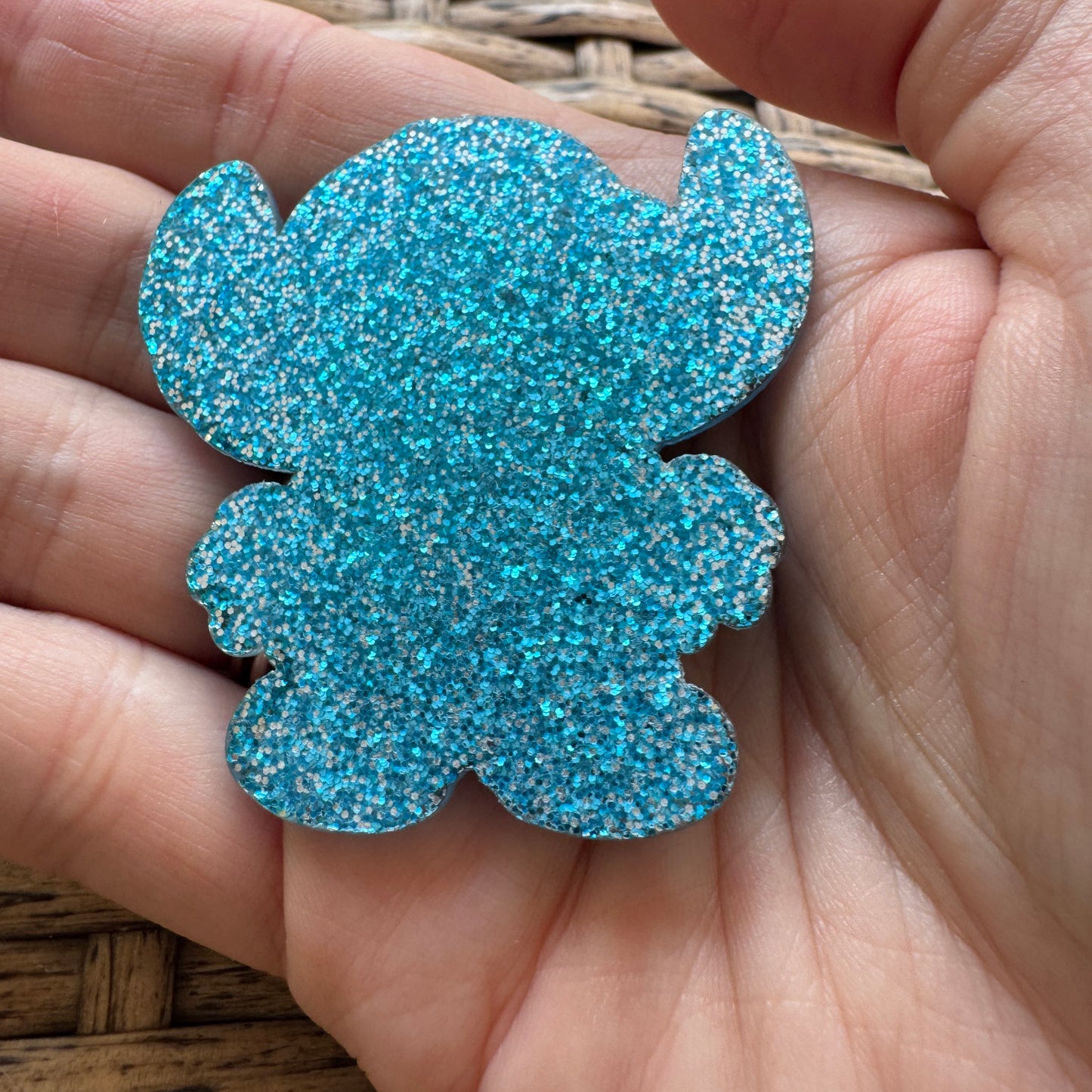 Acrylic Fatback, Planar, Cabochon, Craft Supply - Sports Stitch LA Dodgers