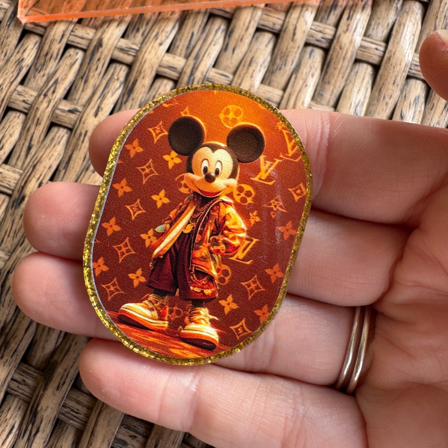 Acrylic Flatback, Planar, Cabochon, Single Pc - Designer Mickey