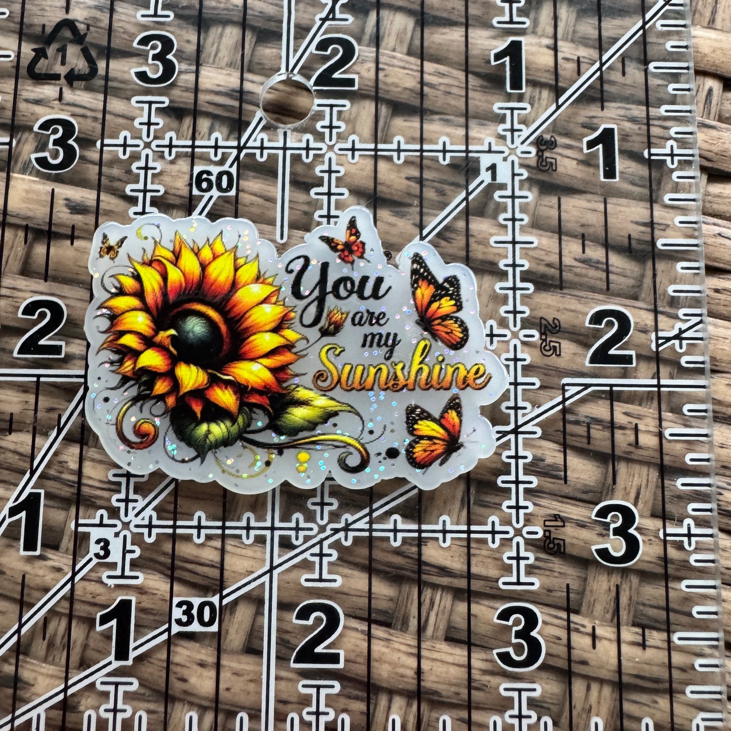 Acrylic Flatback, Planar, Cabochon, Single Pc - You Are My Sunshine