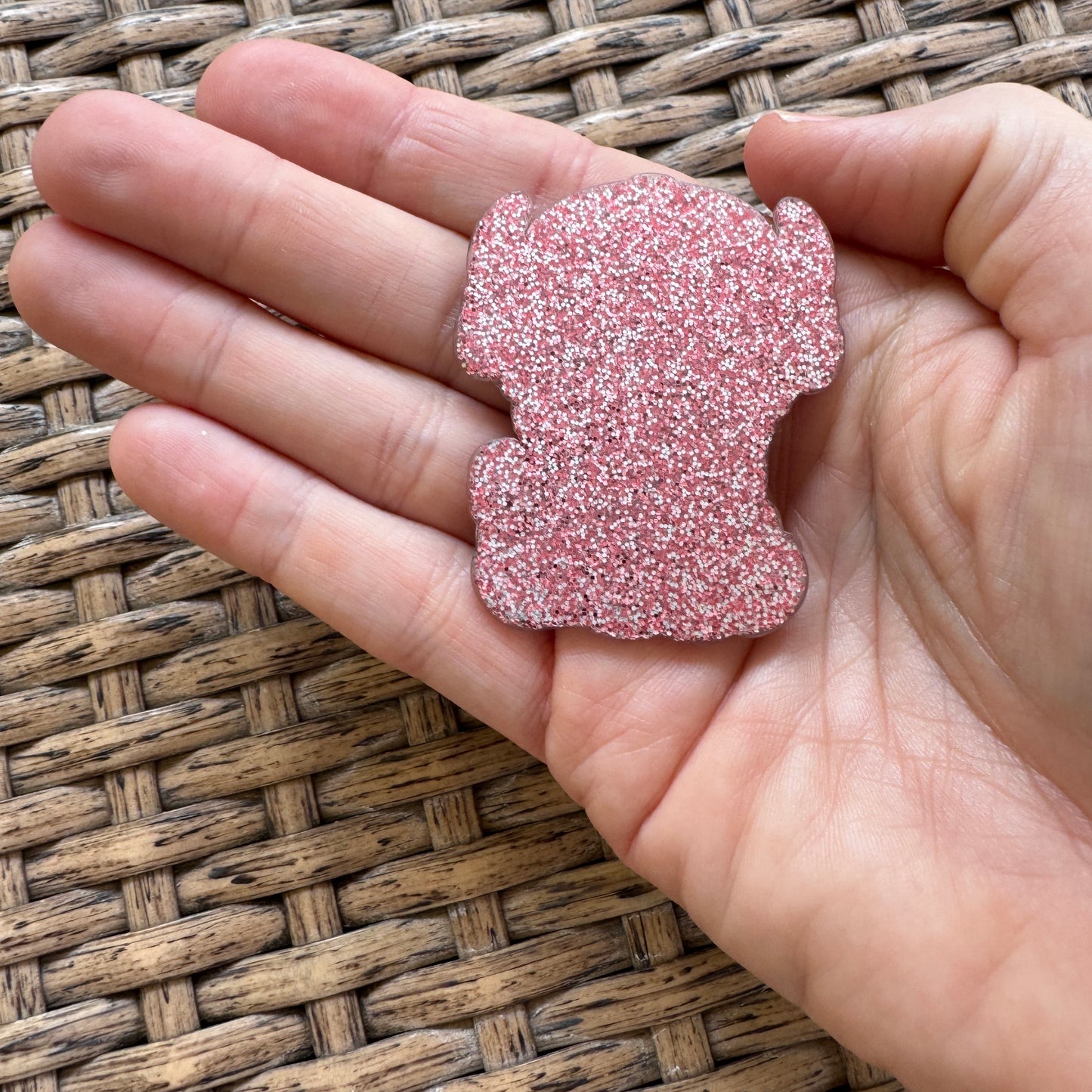 Acrylic Flatback, Planar, Cabochon, Single Pc - Cow Burger King