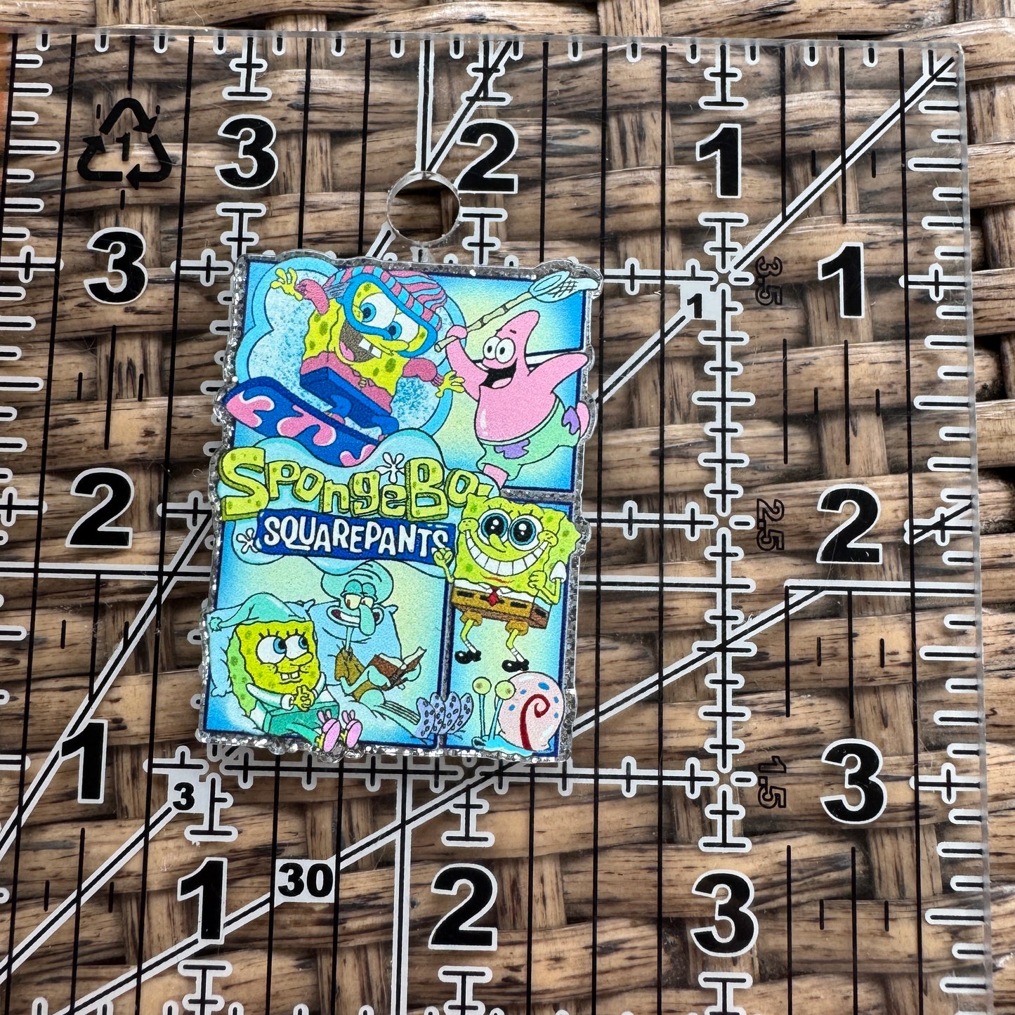 Acrylic Flatback, Planar, Cabochon, Single Pc - Spongebob