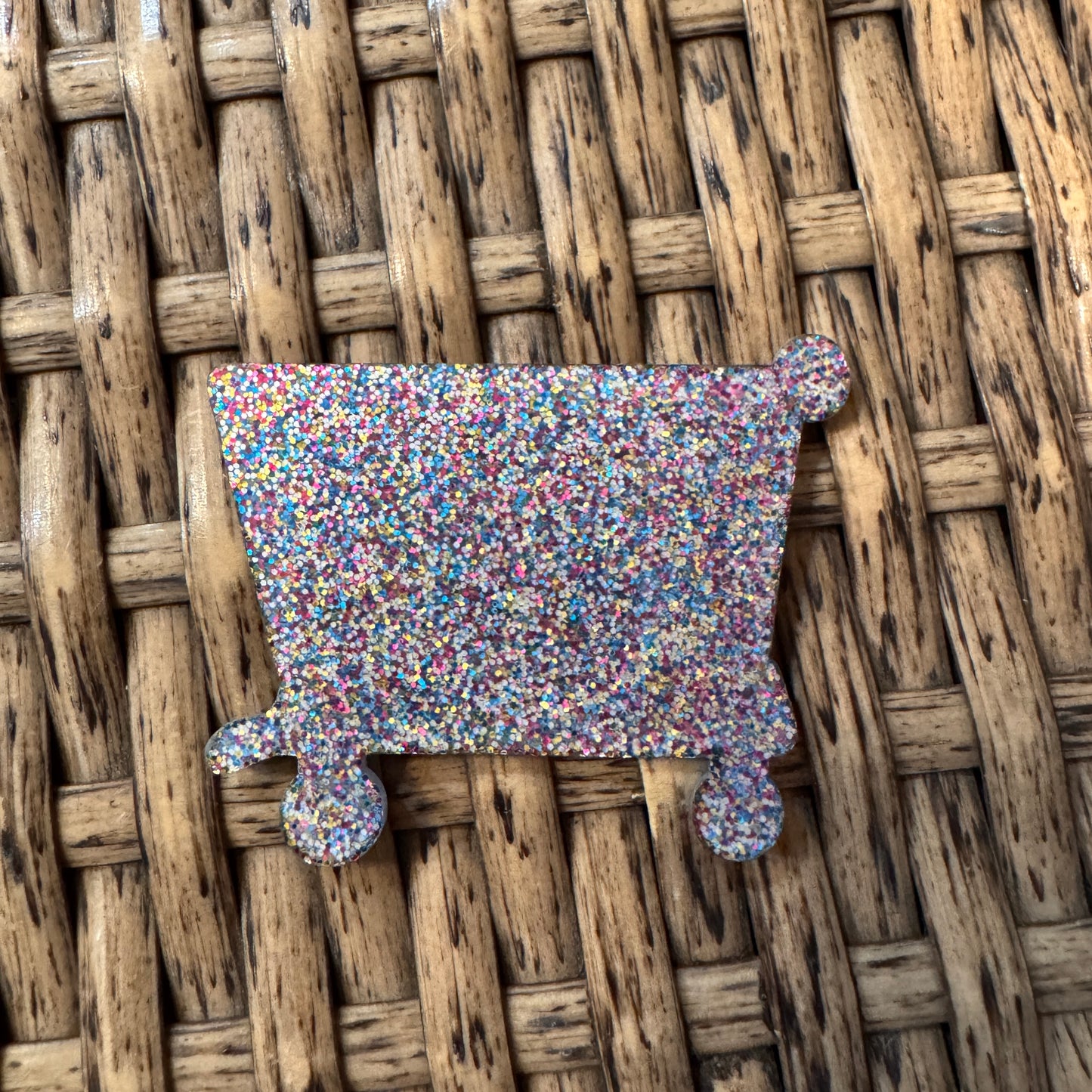 Dollar General Shopping Cart Acrylic Flatback, Planar, Cabochon, Single Pc