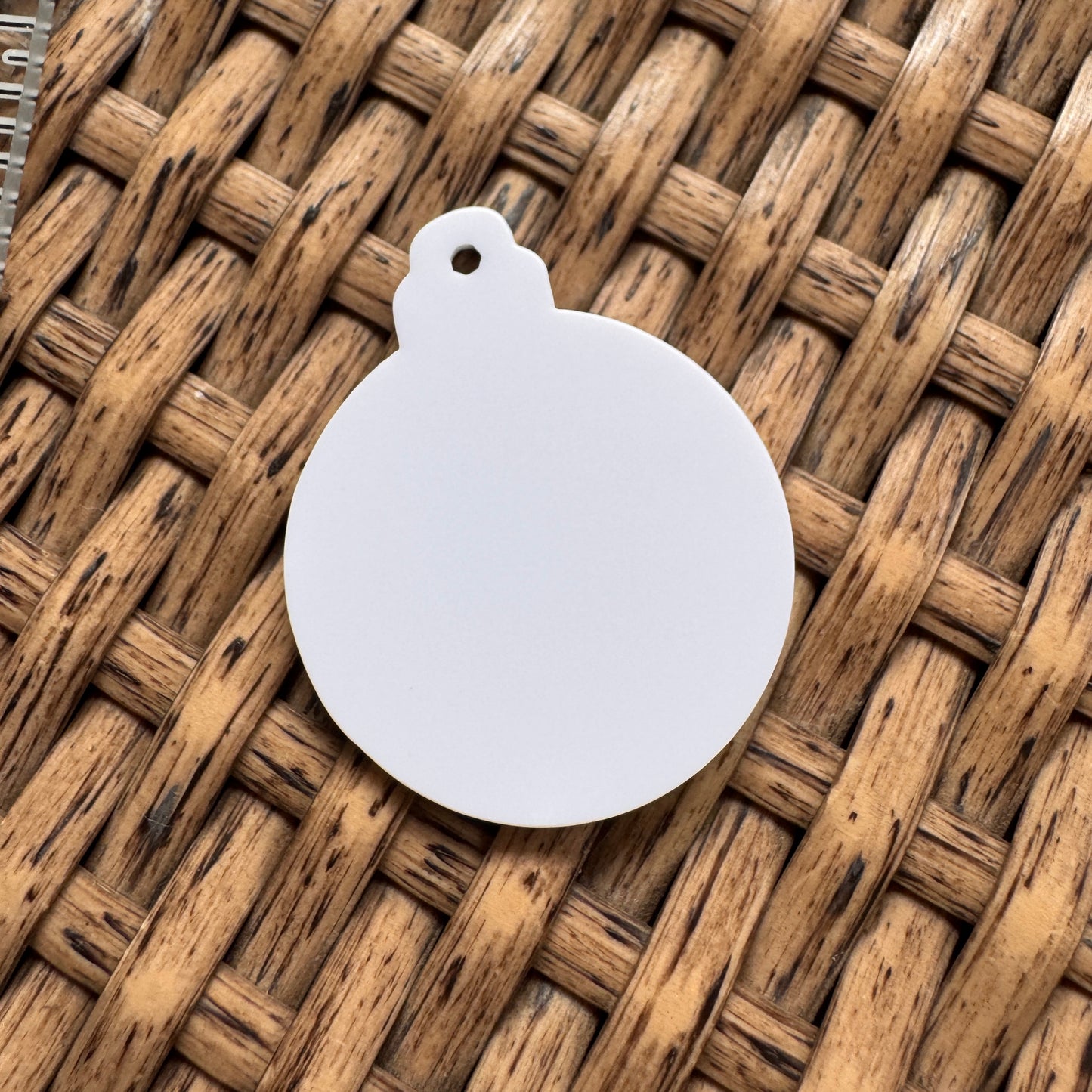 Acrylic Flatback, Planar, Cabochon, Single Pc - Grinch Ornament (Hole in Top)