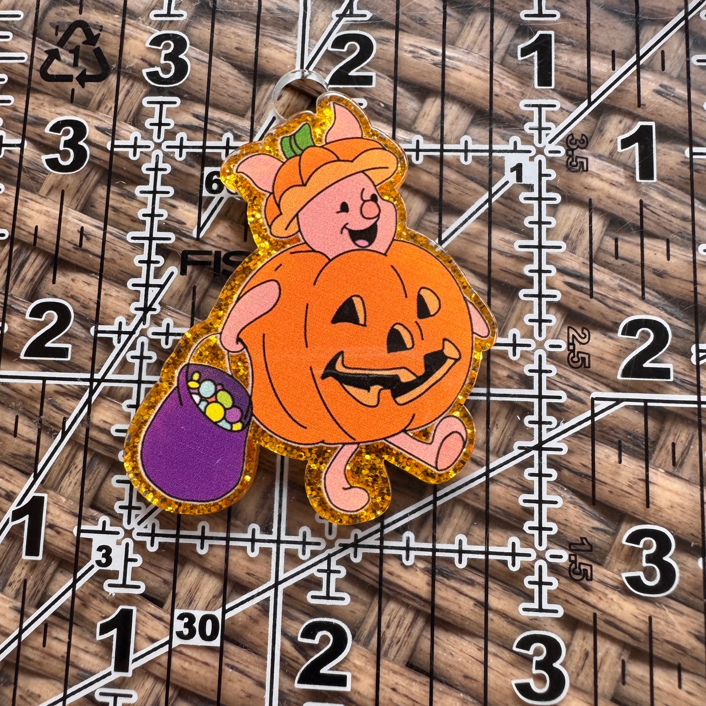 Acrylic Flatback, Planar, Cabochon, Single Pc - Halloween Pigglet