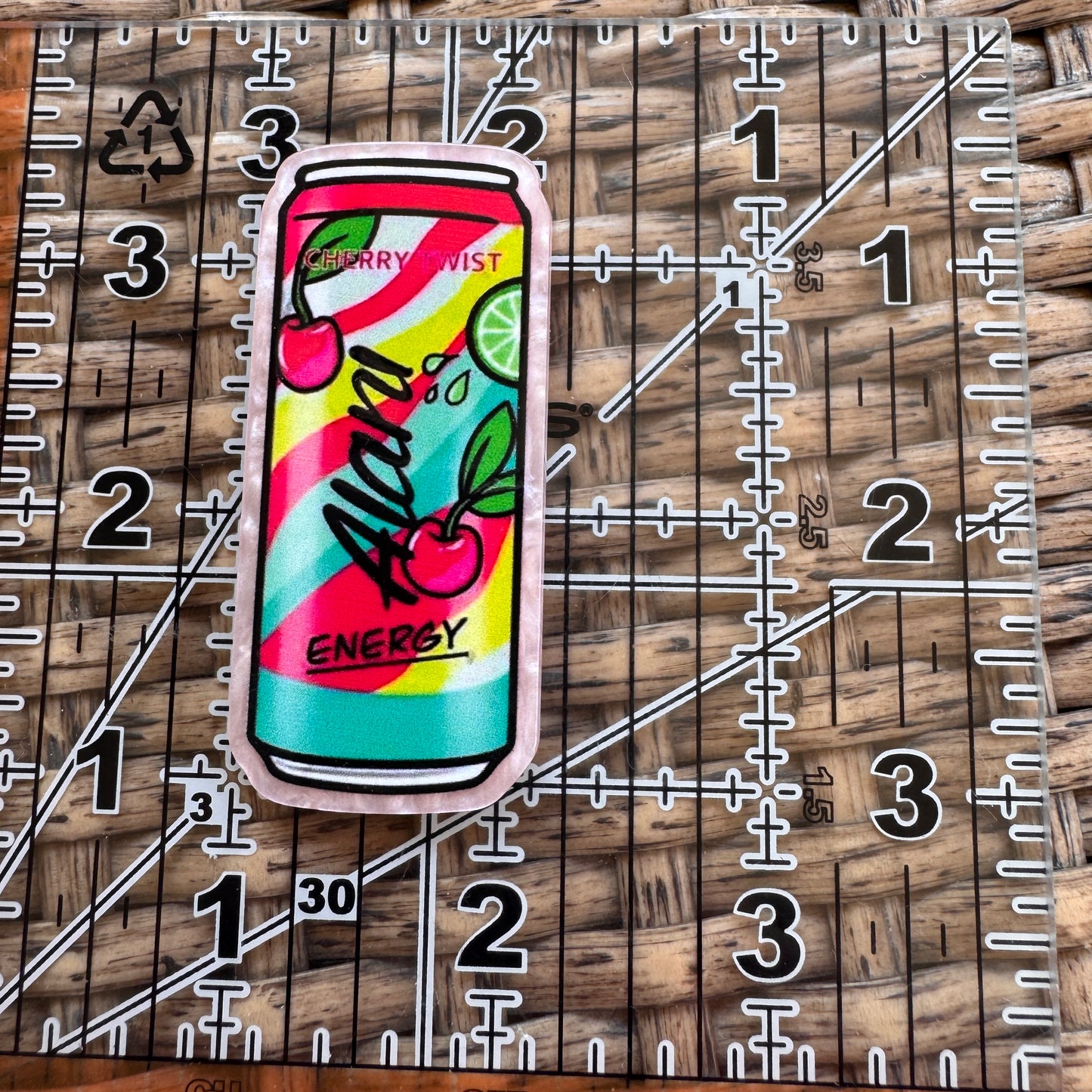 Acrylic Flatback, Planar, Cabochon, Single Pc - Alani Energy Drink