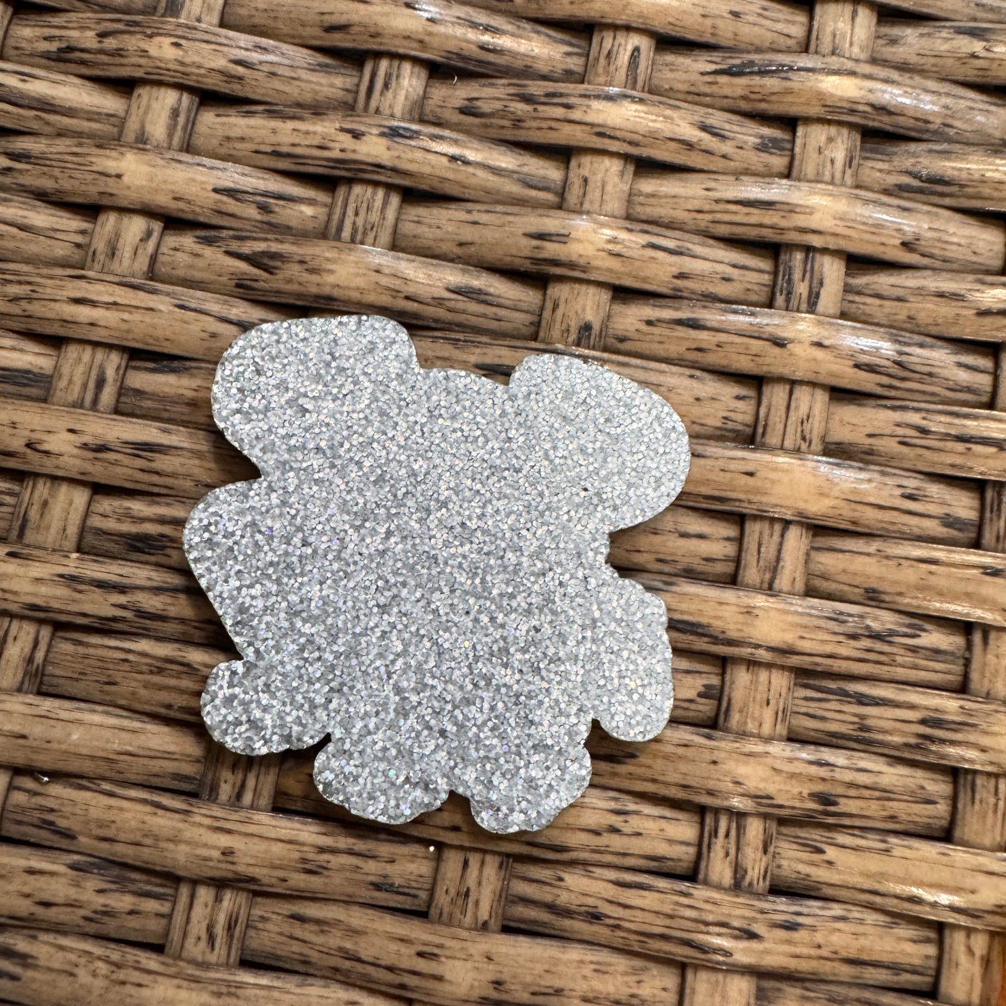 Dr Pepper Cowboy Glitter Flatback, Cheetah Print, Heart, Single Pc.