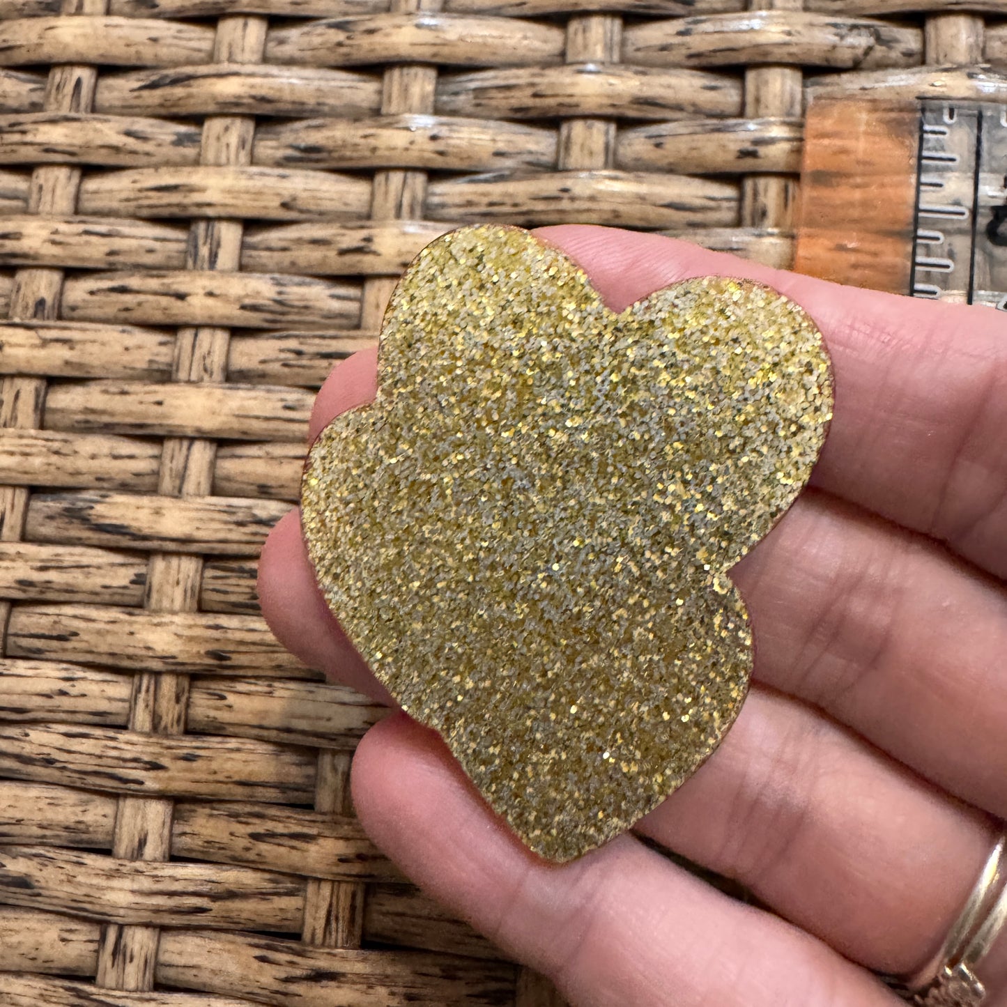Acrylic Flatback Craft Embellishment Designer Brand LV Hearts