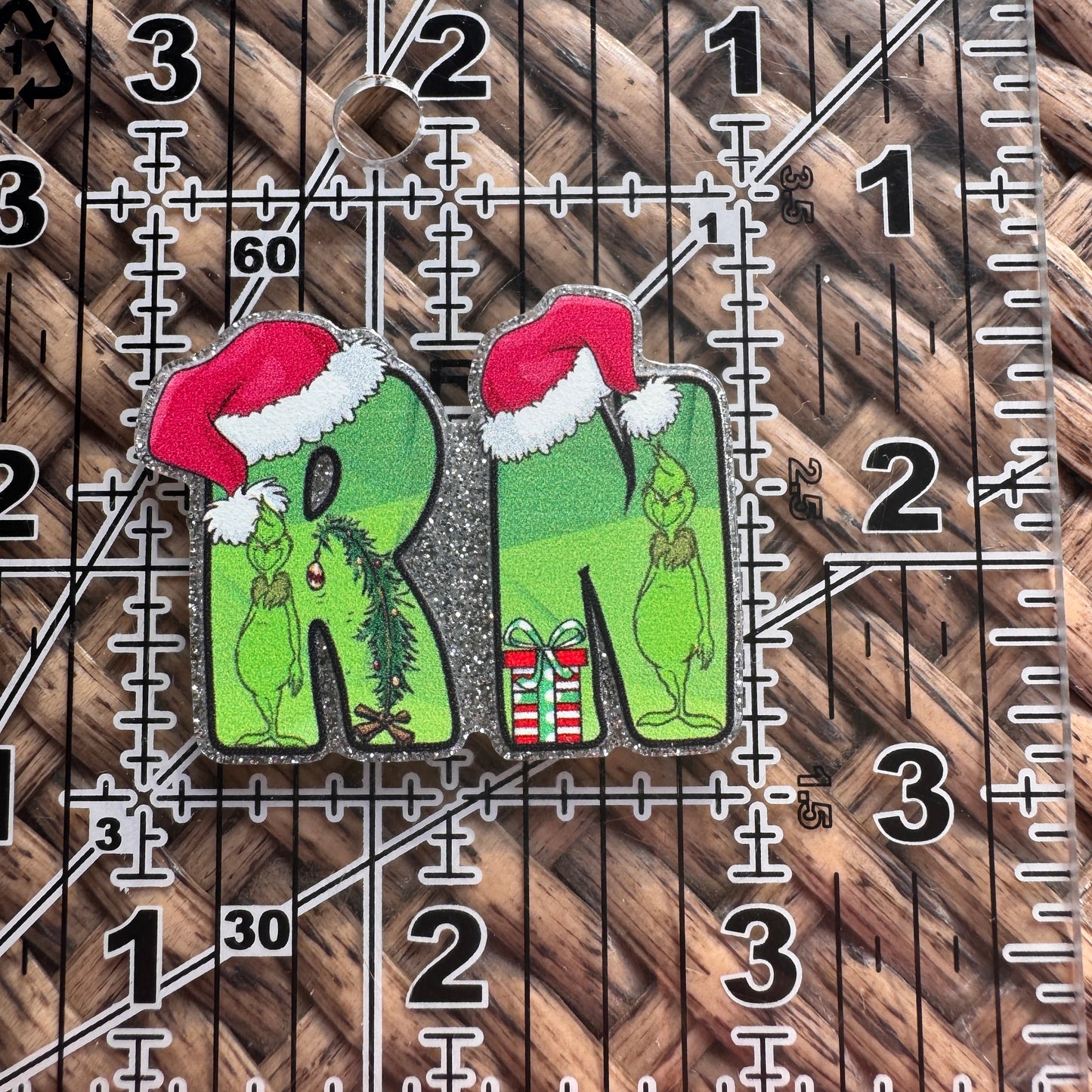 Acrylic Flatback, Planar, Cabochon, Single Pc - RN Grinch