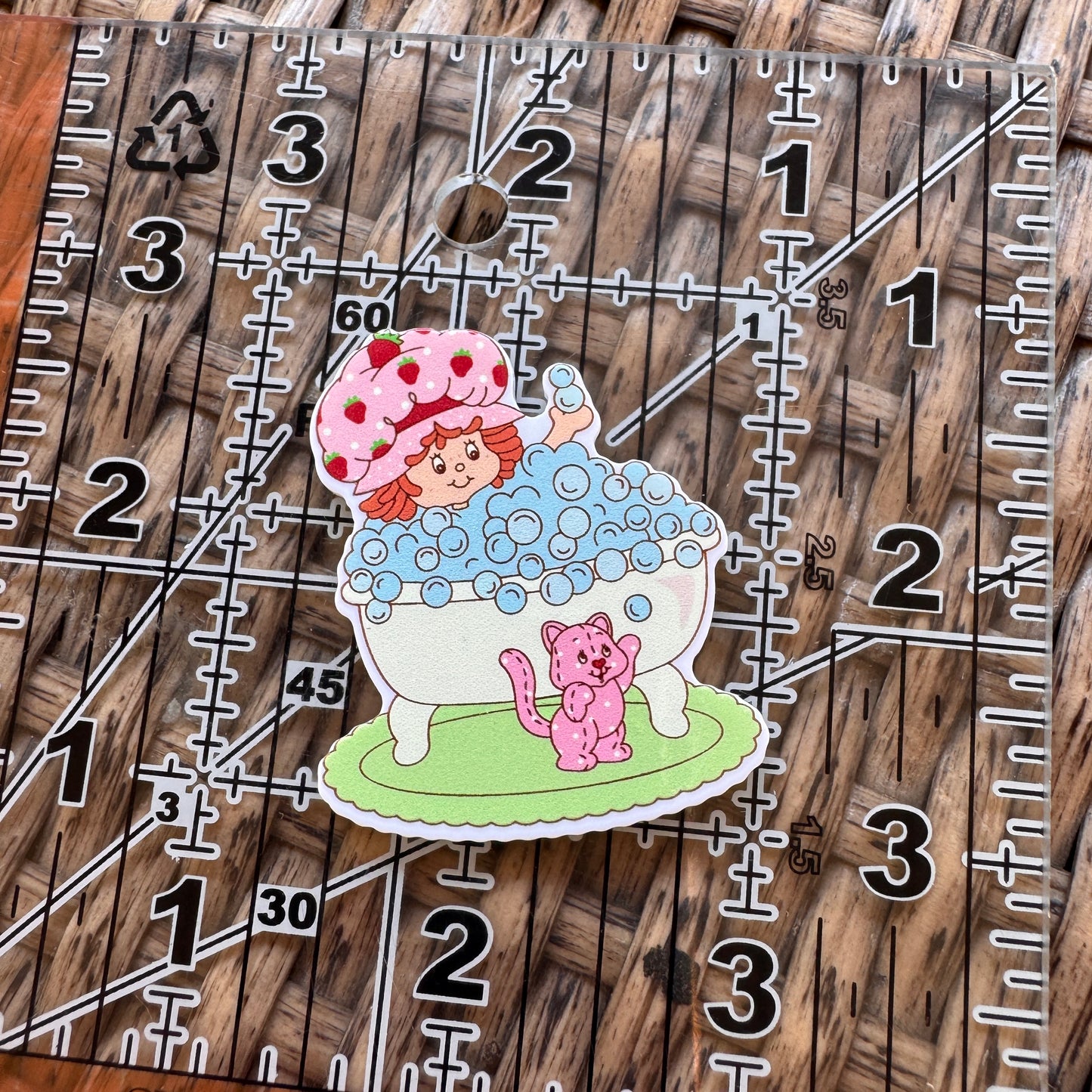 Acrylic Flatback, Planar, Cabochon, Single Pc. - Strawberry Shortcake