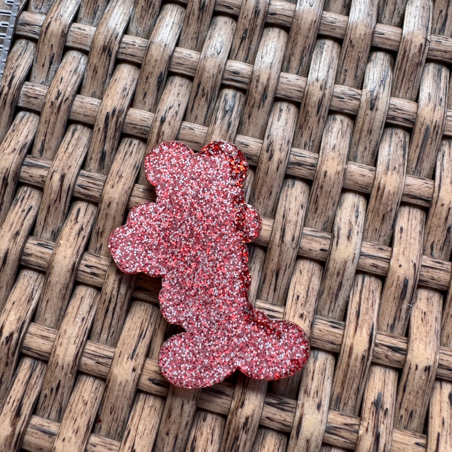 Acrylic Flatback, Planar, Cabochon, Single Pc. - Christmas Mickey