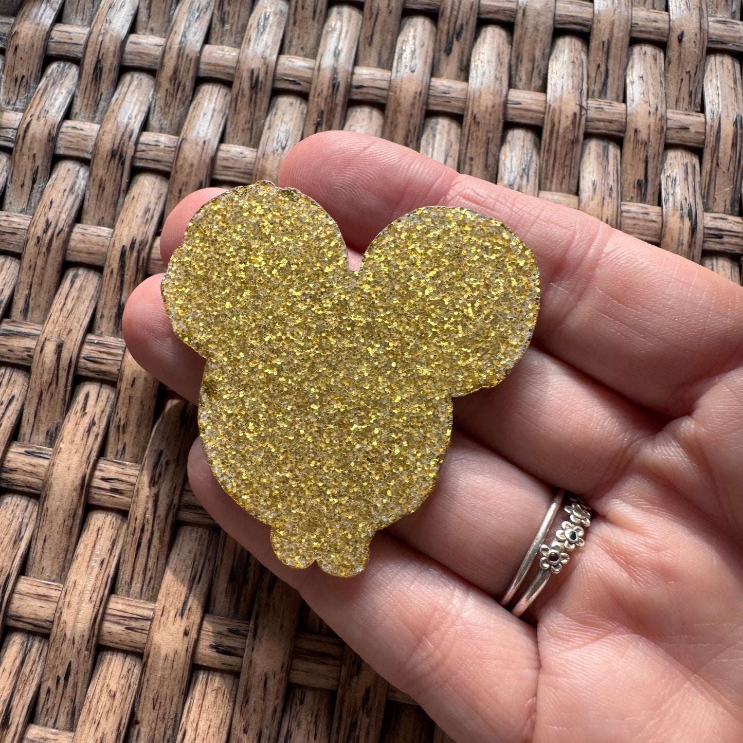 Acrylic Flatback, Planar, Cabochon, Single Pc. - Mickey Head With Pooh