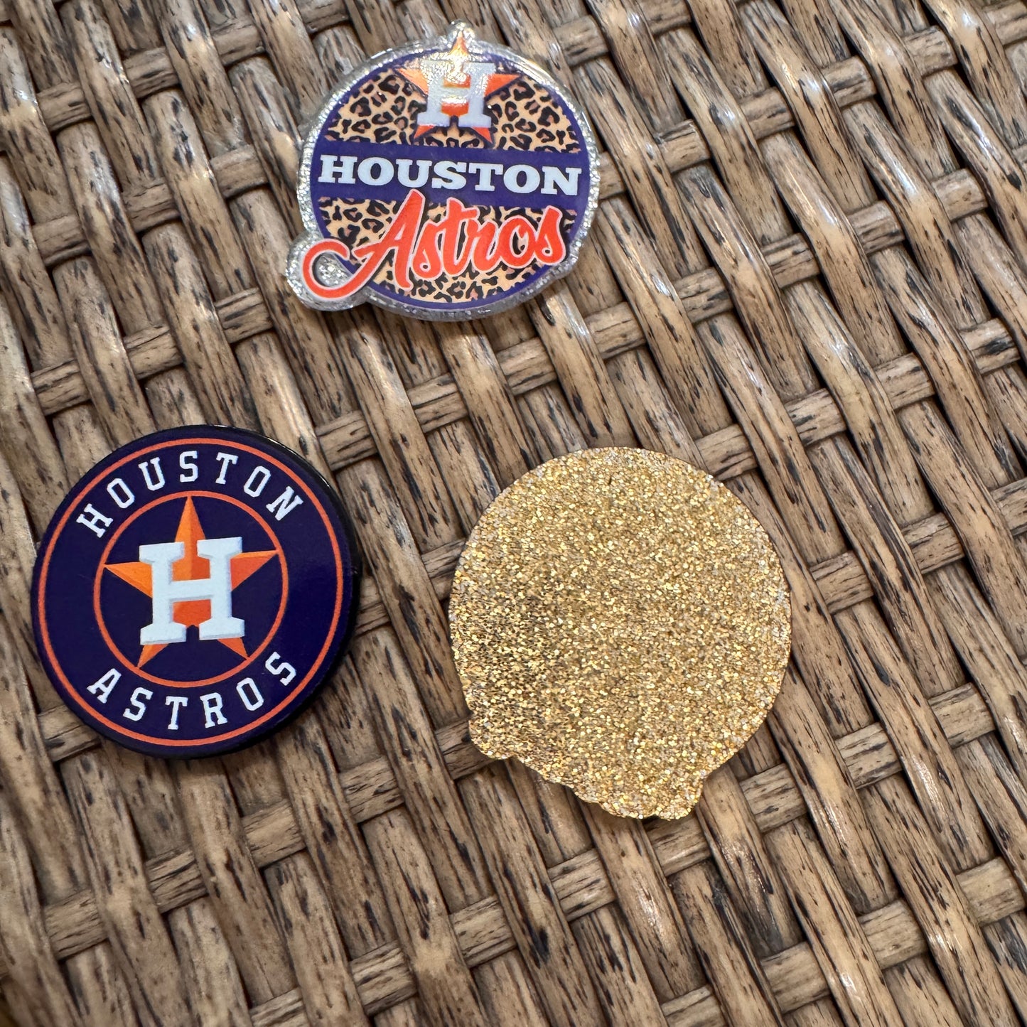 Acrylic Flatback, Single Pc. Houston Astros