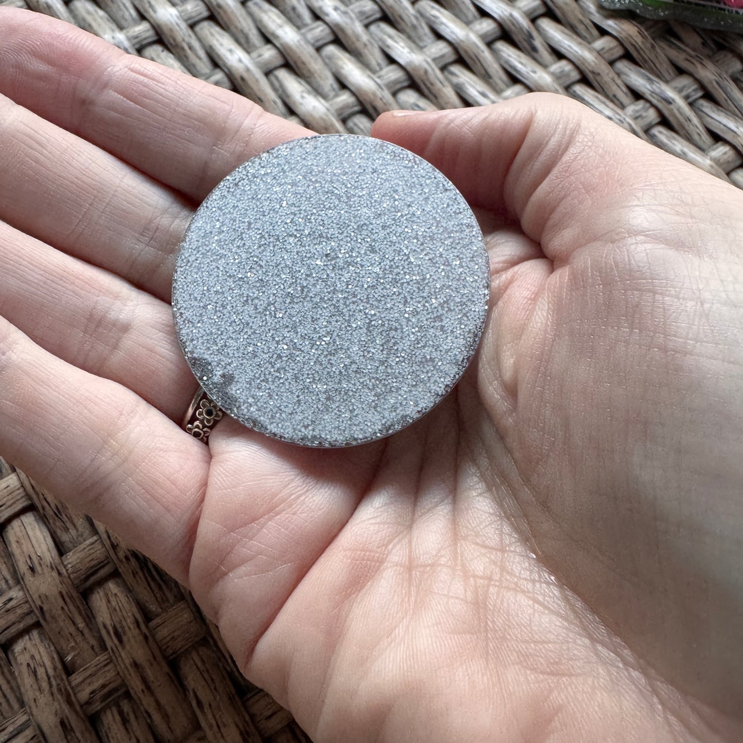 Acrylic Flatback, Planar, Cabochon, Single Pc. - Pink Designer Smiley Face