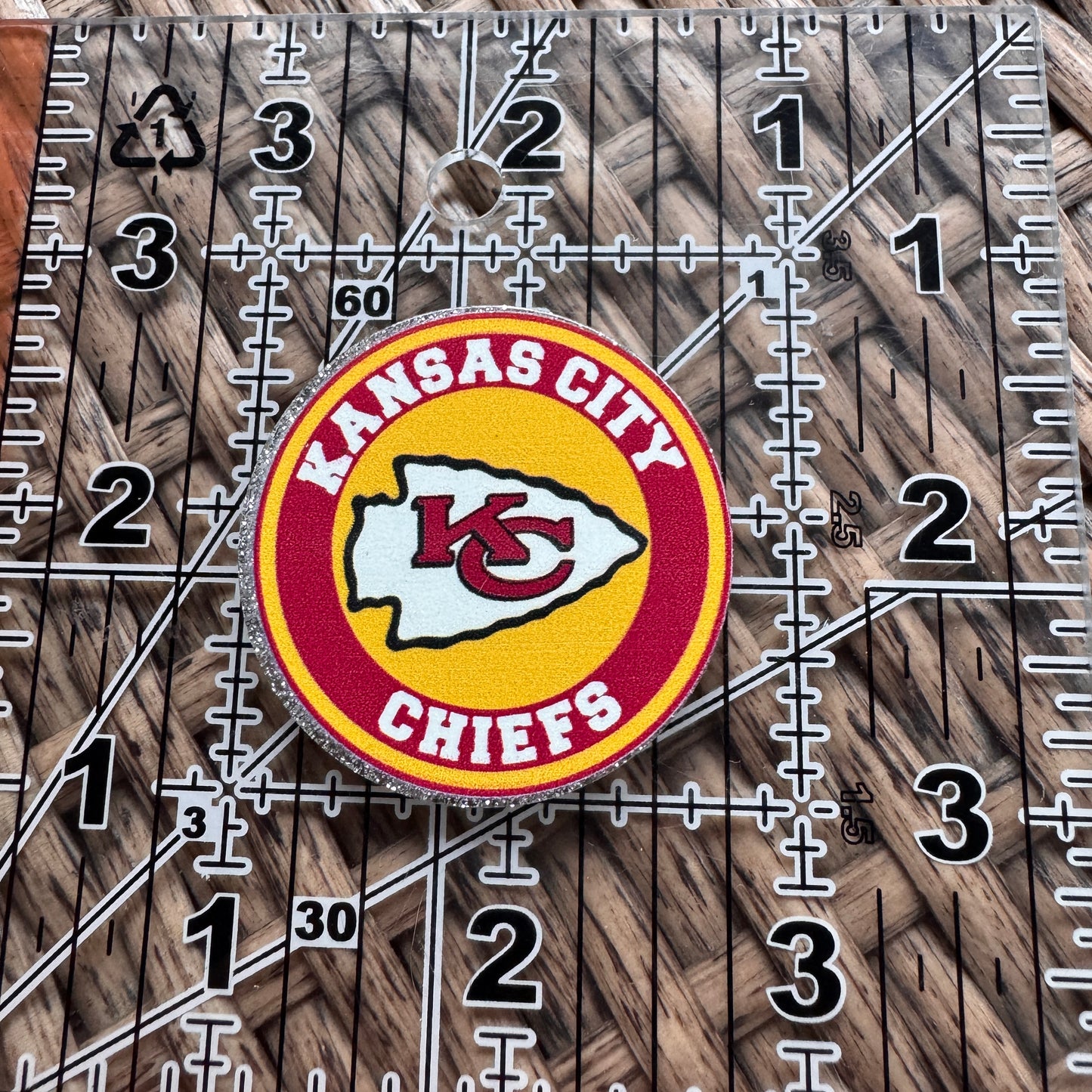Acrylic Flatback, Planar, Cabochon, Single Pc. - KC Chiefs Football