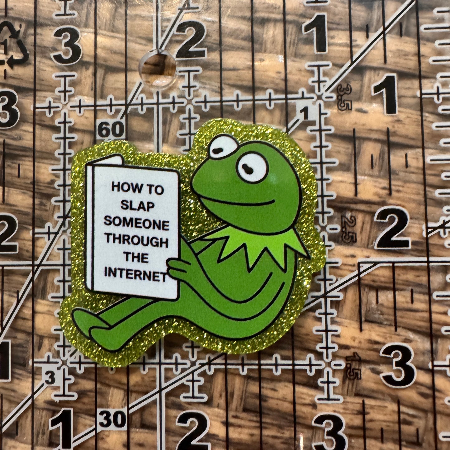 Acrylic Flatback Craft Embellishment Kermit The Frog Humor