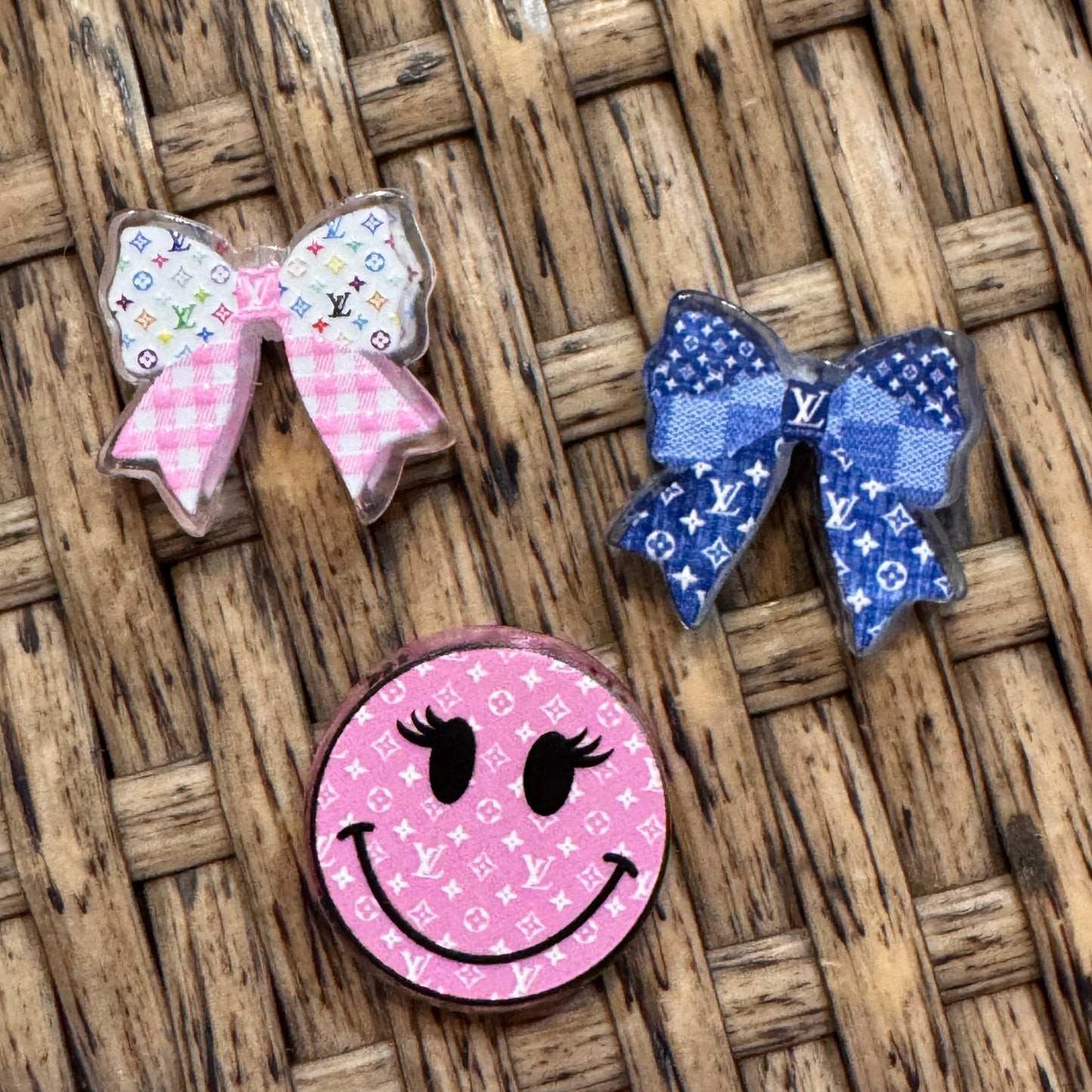 Small Acrylic Focal Bead Set of Two – Double-Sided Image Beadable Charms