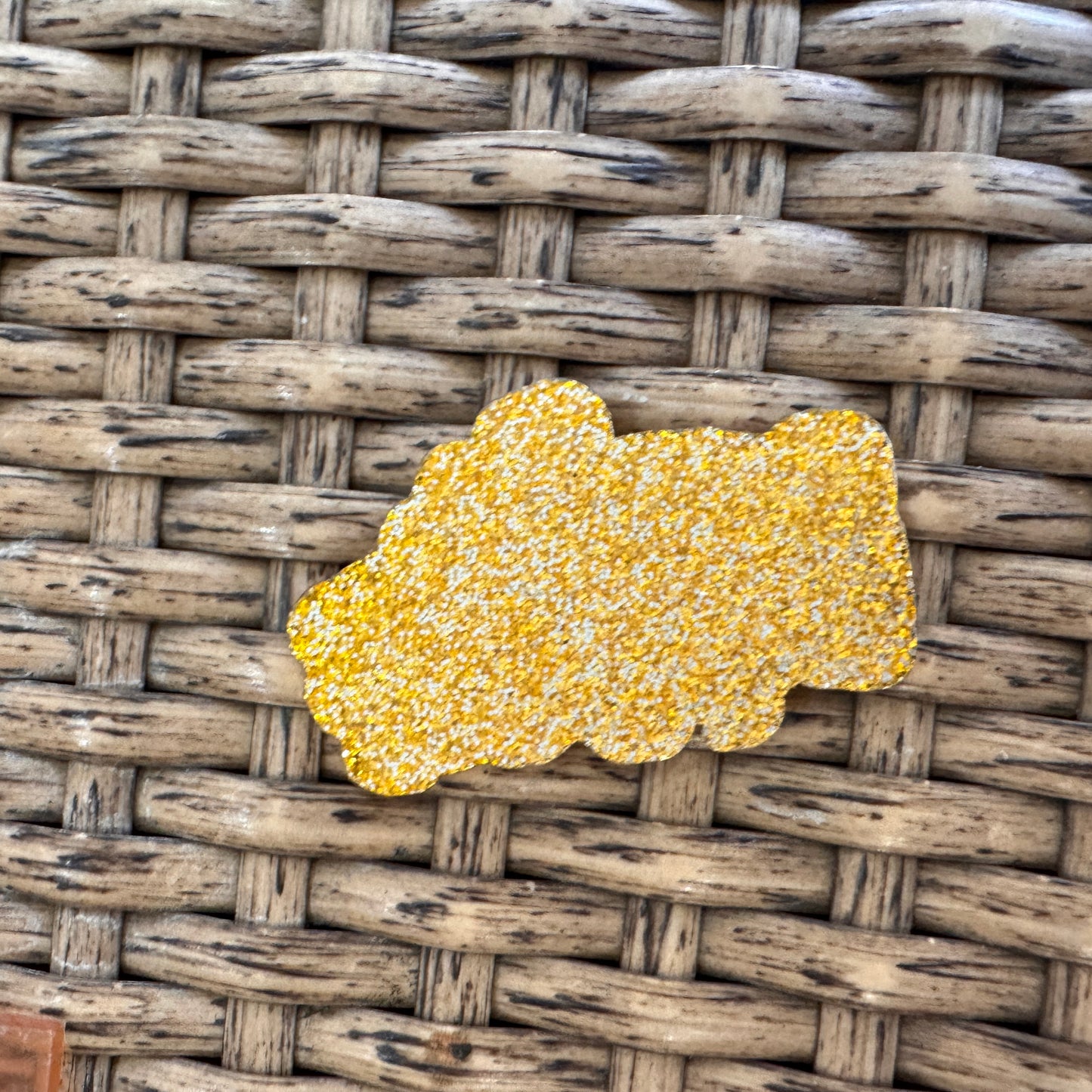 Flower Care Bear orange Acrylic Flatback, Planar, Cabochon, Single Pc.