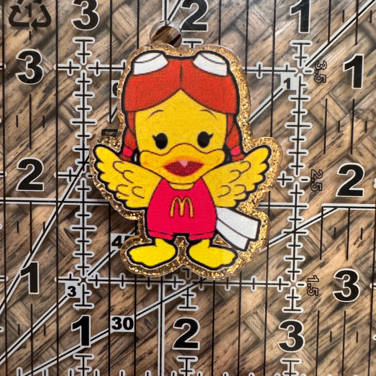 Mc Donalds Little Chicken Nugget Acrylic Flatback, Planar, Cabochon, Single Pc.