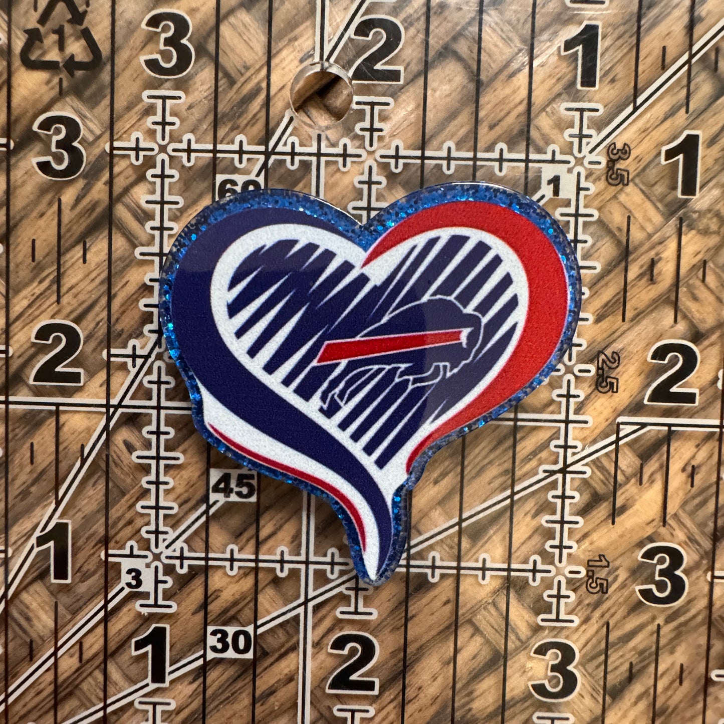 Bills Football Acrylic Flatback, Planar, Cabochon, Single Pc.