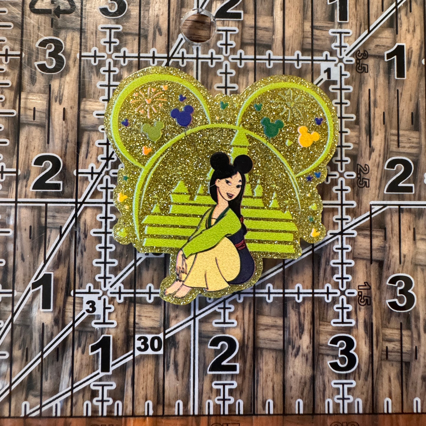 Mulan Disney Acrylic Flatback, Planar, Cabochon, Single Pc.