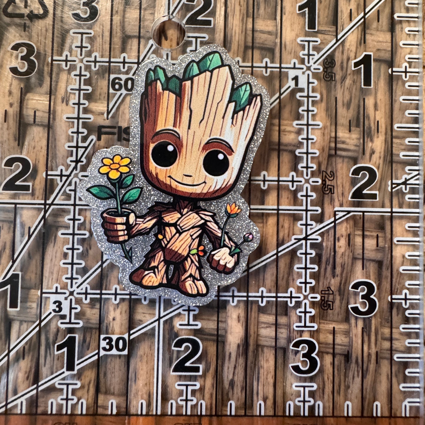 Root Acrylic Flatback, Planar, Cabochon, Single Pc.