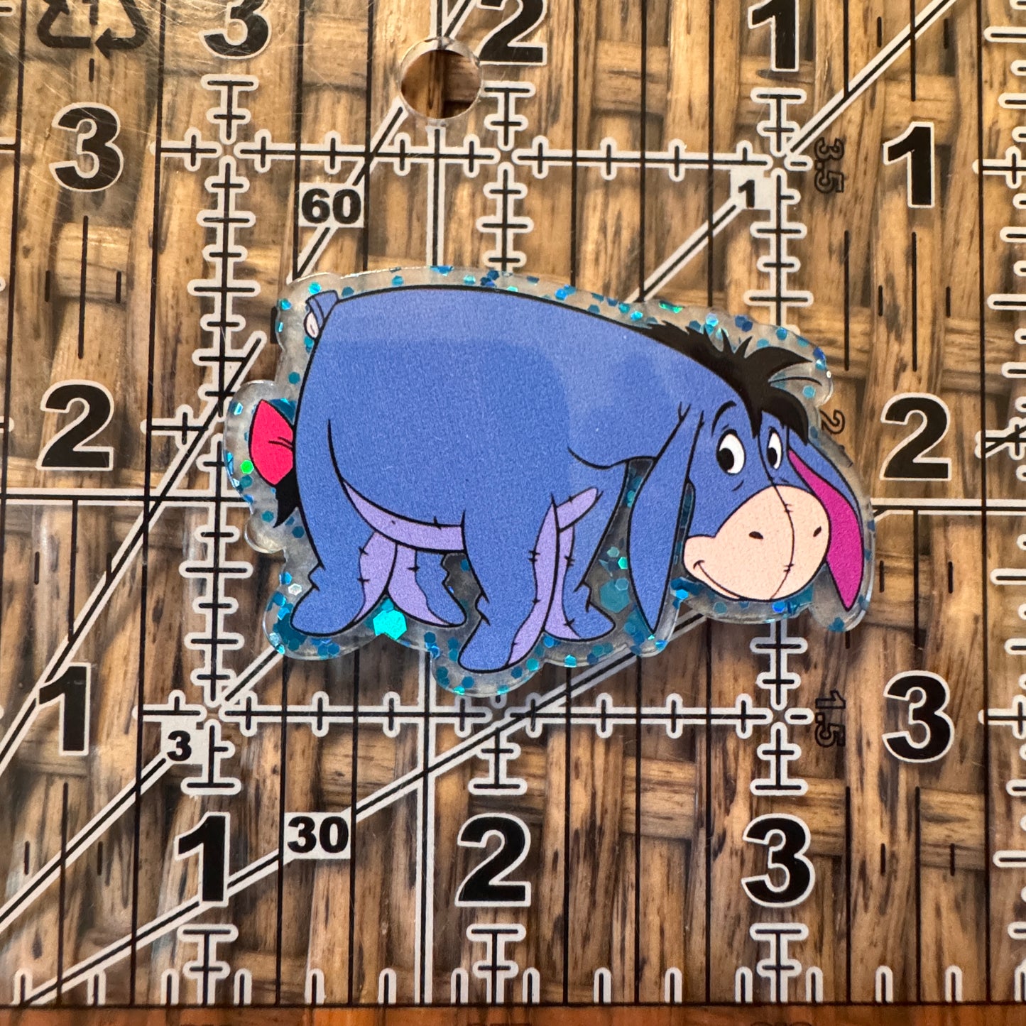 Eeyore Acrylic Flatback, Planar, Cabochon, Single Pc.
