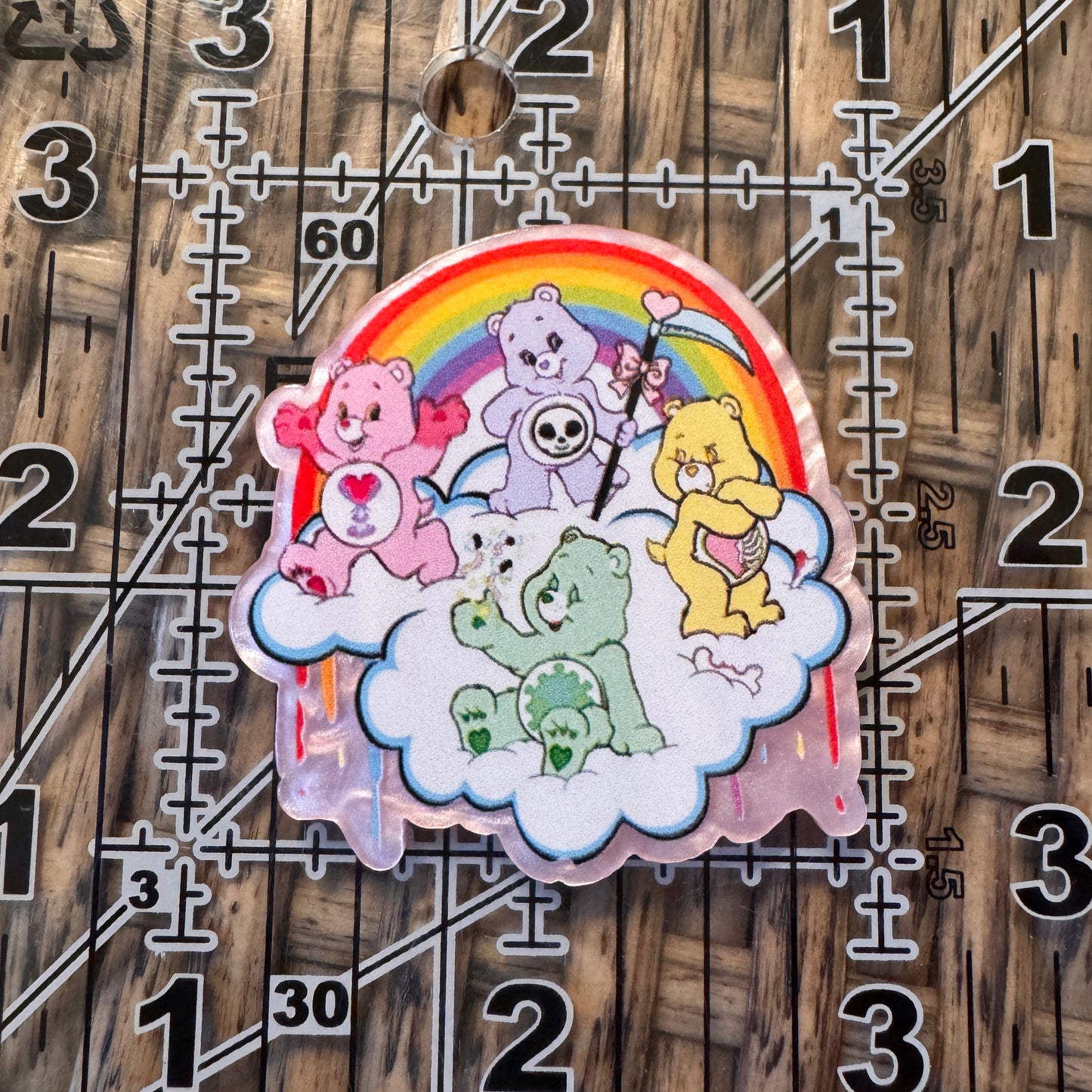 Carebears Acrylic Flatback, Planar, Cabochon, Single Pc.