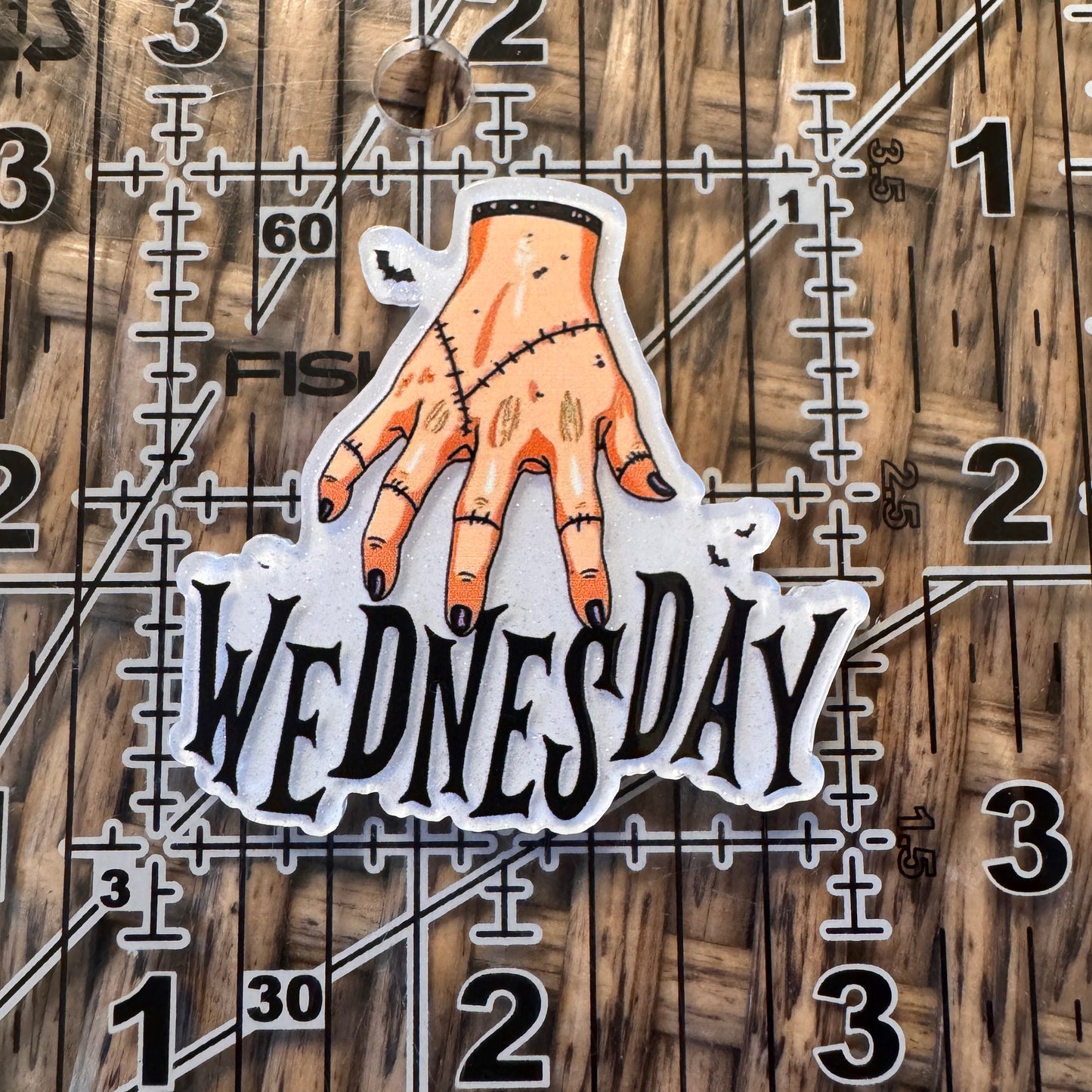 Wednesday Acrylic Flatback, Planar, Cabochon, Single Pc.