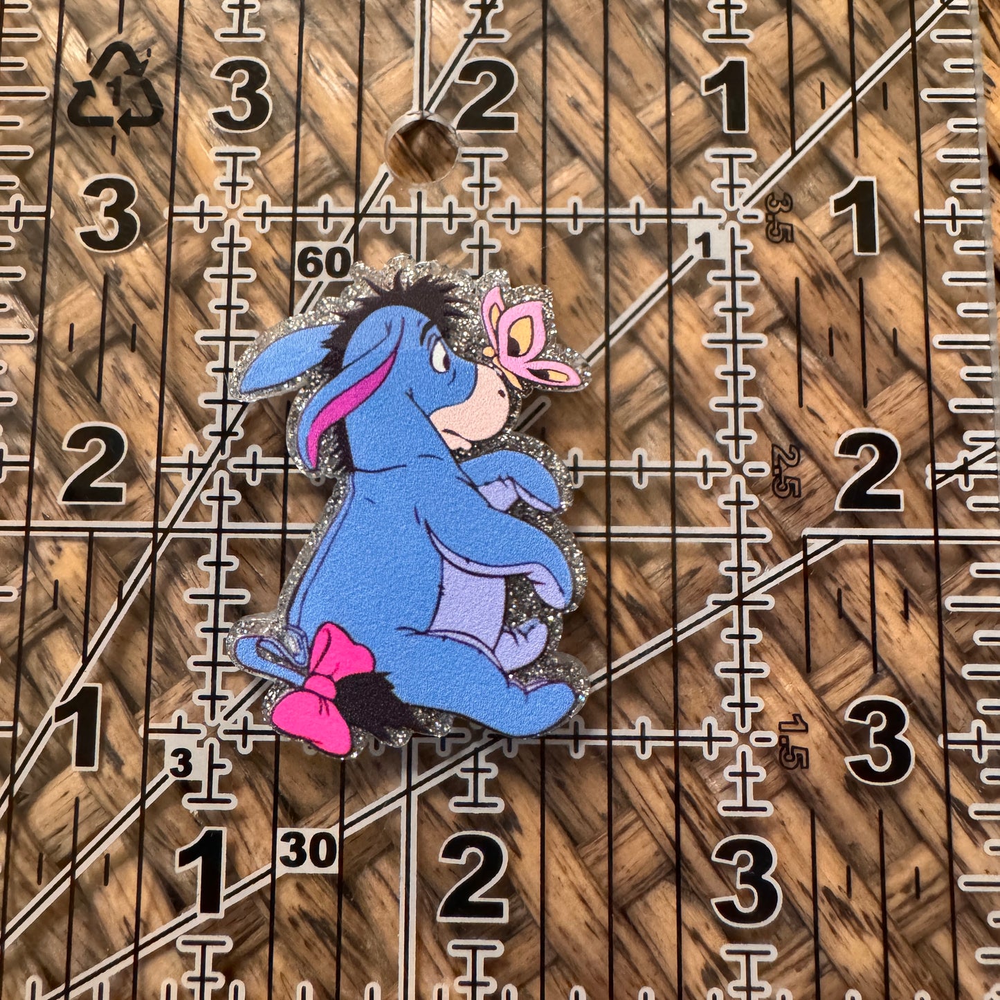 Eeyore Acrylic Flatback, Planar, Cabochon, Single Pc.