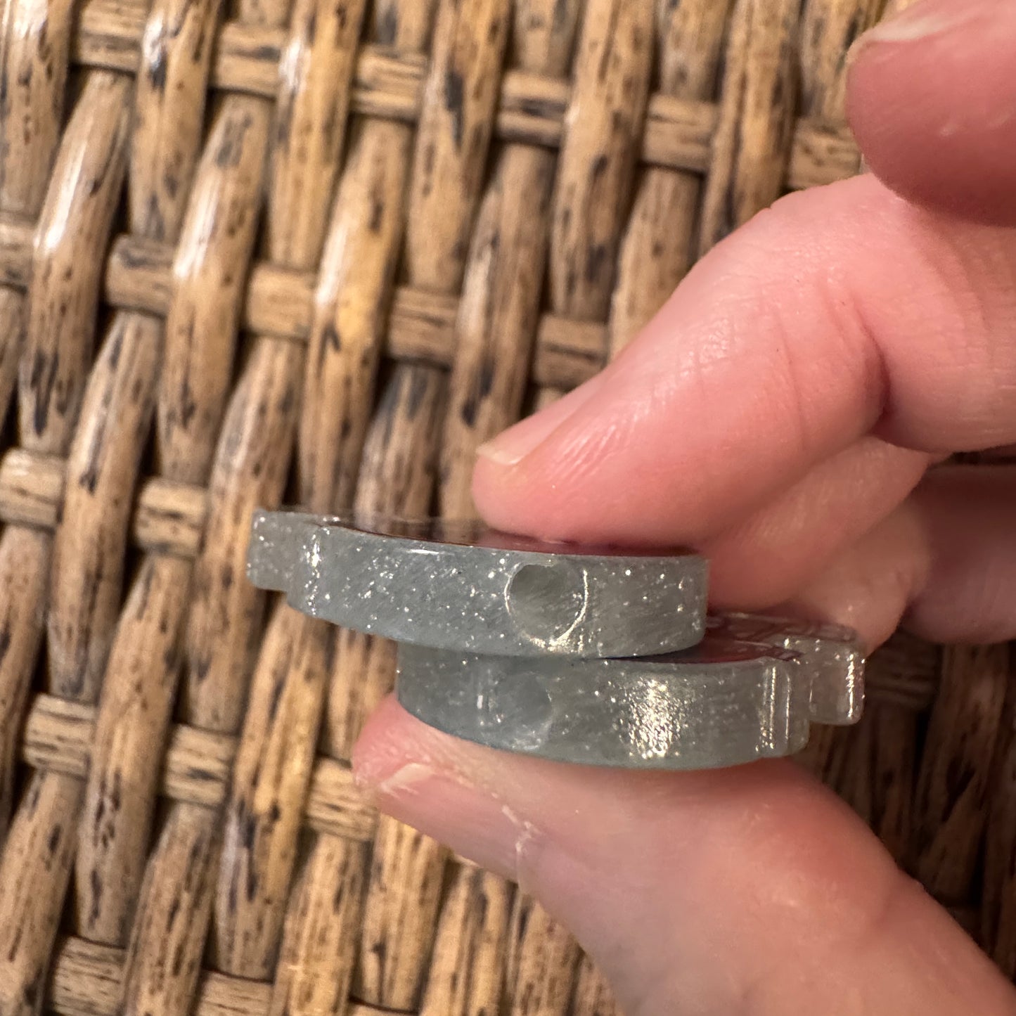 Acrylic Focal Bead Set of Two – Double-Sided Image Charms for Beadable Pens, Badge Reels, Keychains, Jewelry, Junk Cases