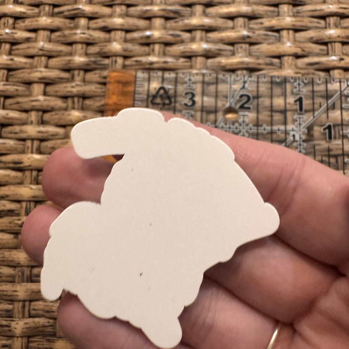 Acrylic Flatback Craft Embellishment Betty WHite