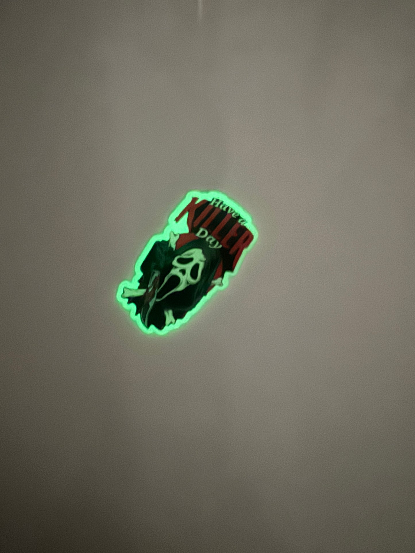 Glow in the Dark - Have a Killer Day, Halloween Flatback Planar, Cabochon, Single Pc.