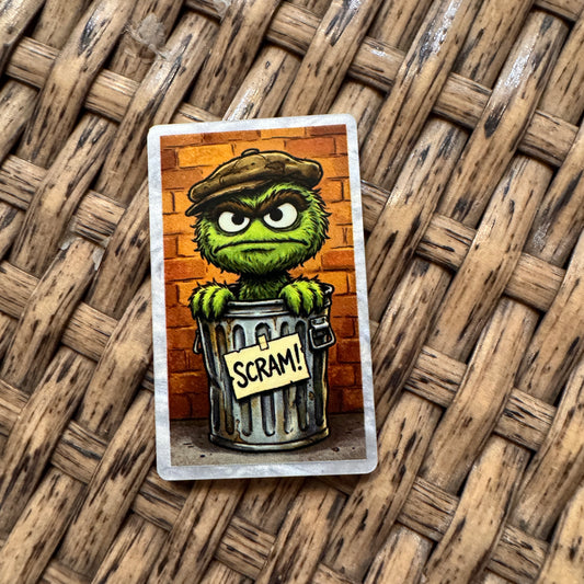 Acrylic Flatback Craft Embellishment - Oscar the Grouch