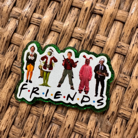 Acrylic Flatback Craft Embellishment - Christmas Characters Friends