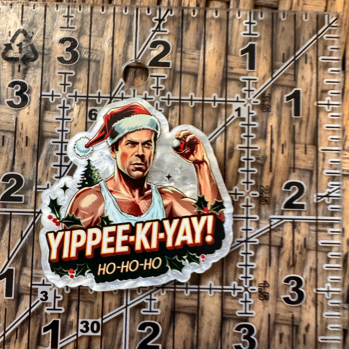 Acrylic Flatback Craft Embellishment - Christmas Yippee